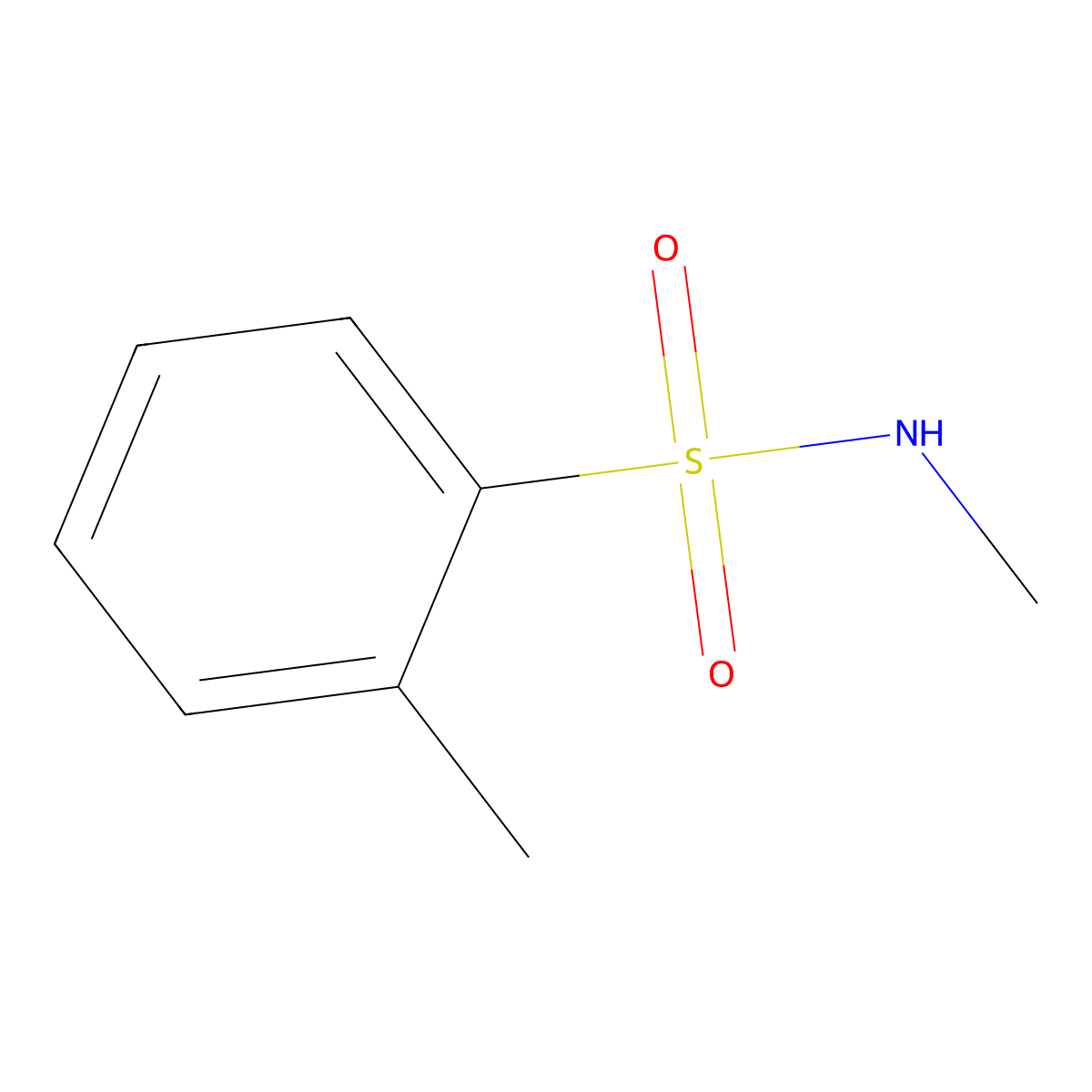 N,2-dimethylbenzenesulfonamide molecular structure, CAS 13440-22-7