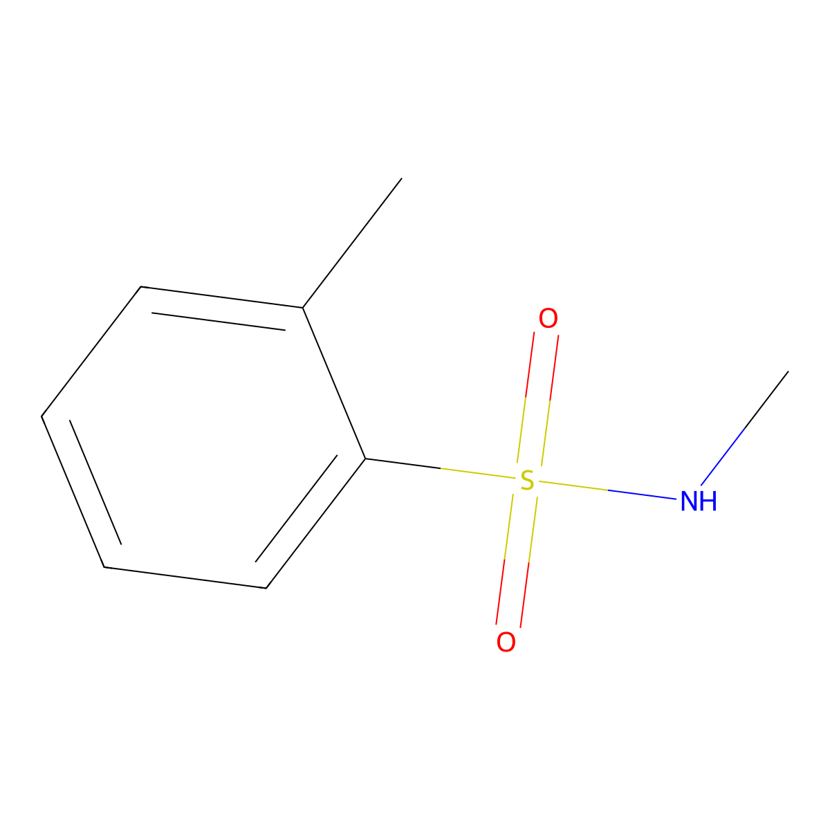 N,2-dimethylbenzenesulfonamide molecular structure, CAS 13440-22-7