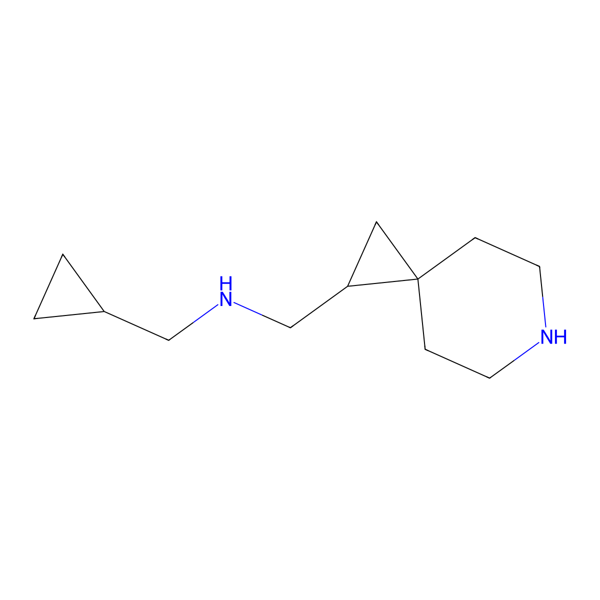 {6-Azaspiro[2.5]octan-1-ylmethyl}(cyclopropylmethyl)amine molecular structure, CAS 1344003-11-7