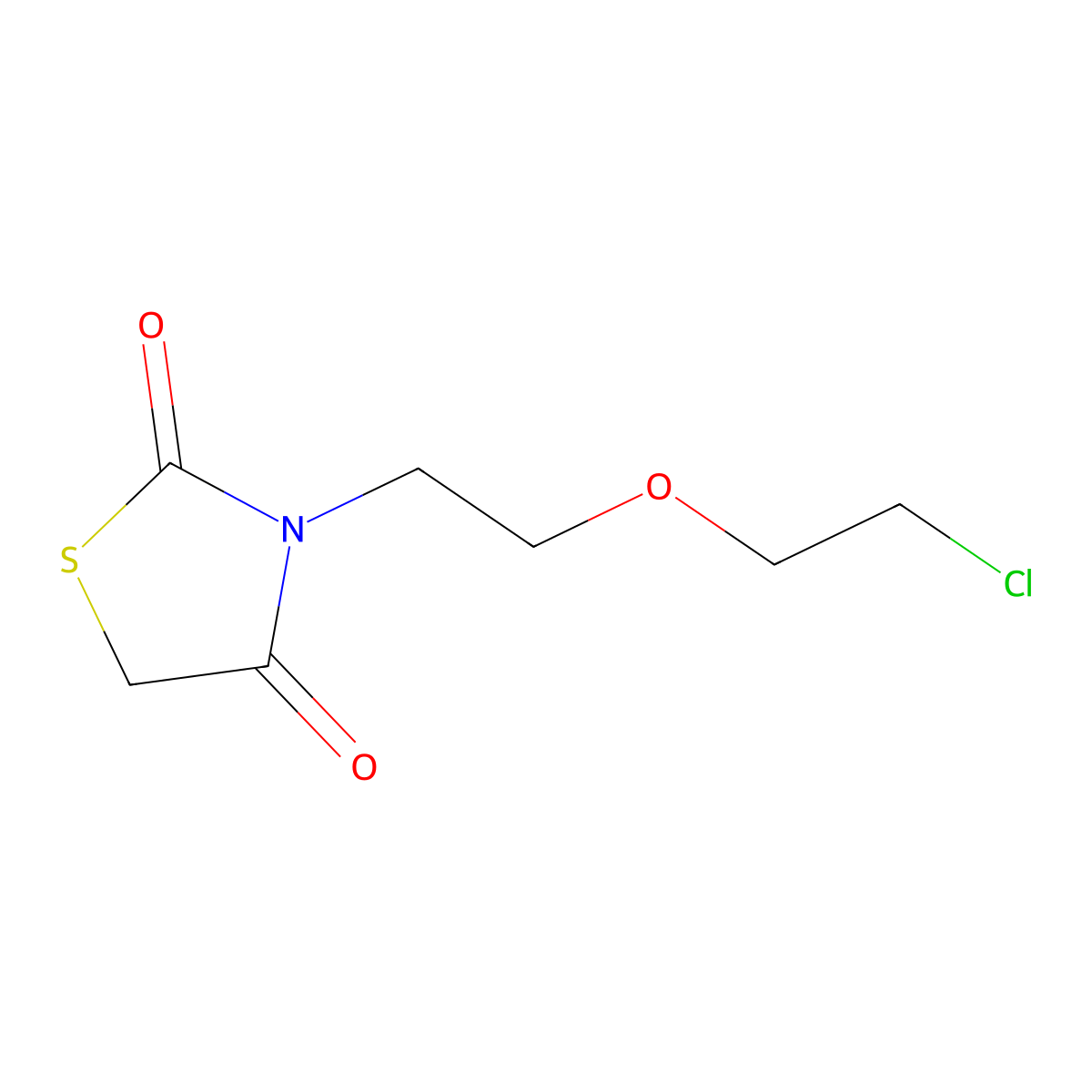 3-(2-(2-Chloroethoxy)ethyl)-1,3-thiazolidine-2,4-dione molecular structure, CAS 1344004-24-5