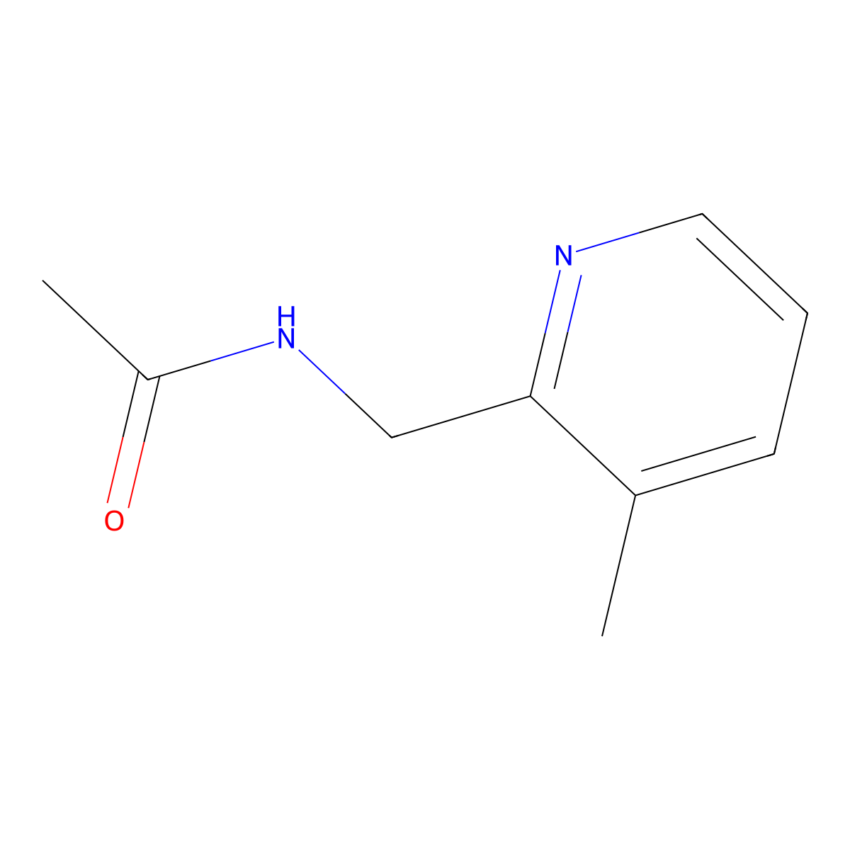 N-[(3-methylpyridin-2-yl)methyl]acetamide molecular structure, CAS 1344004-56-3