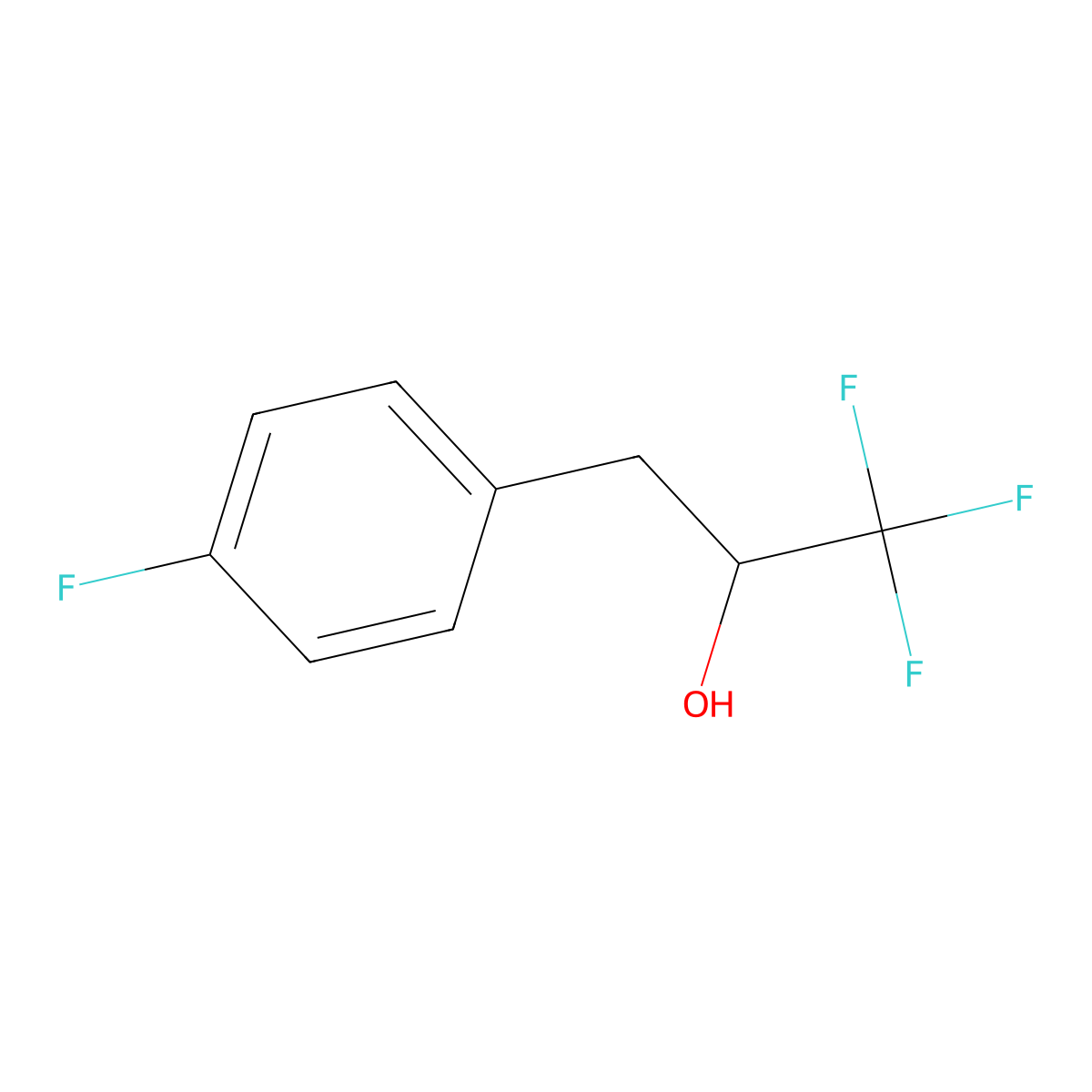 1,1,1-Trifluoro-3-(4-fluorophenyl)propan-2-ol molecular structure, CAS 1344006-94-5