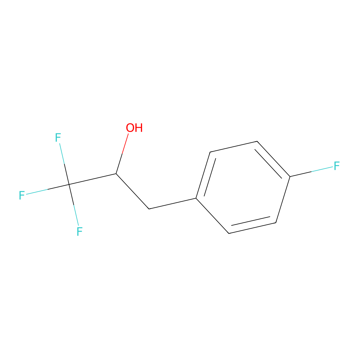 1,1,1-Trifluoro-3-(4-fluorophenyl)propan-2-ol molecular structure, CAS 1344006-94-5