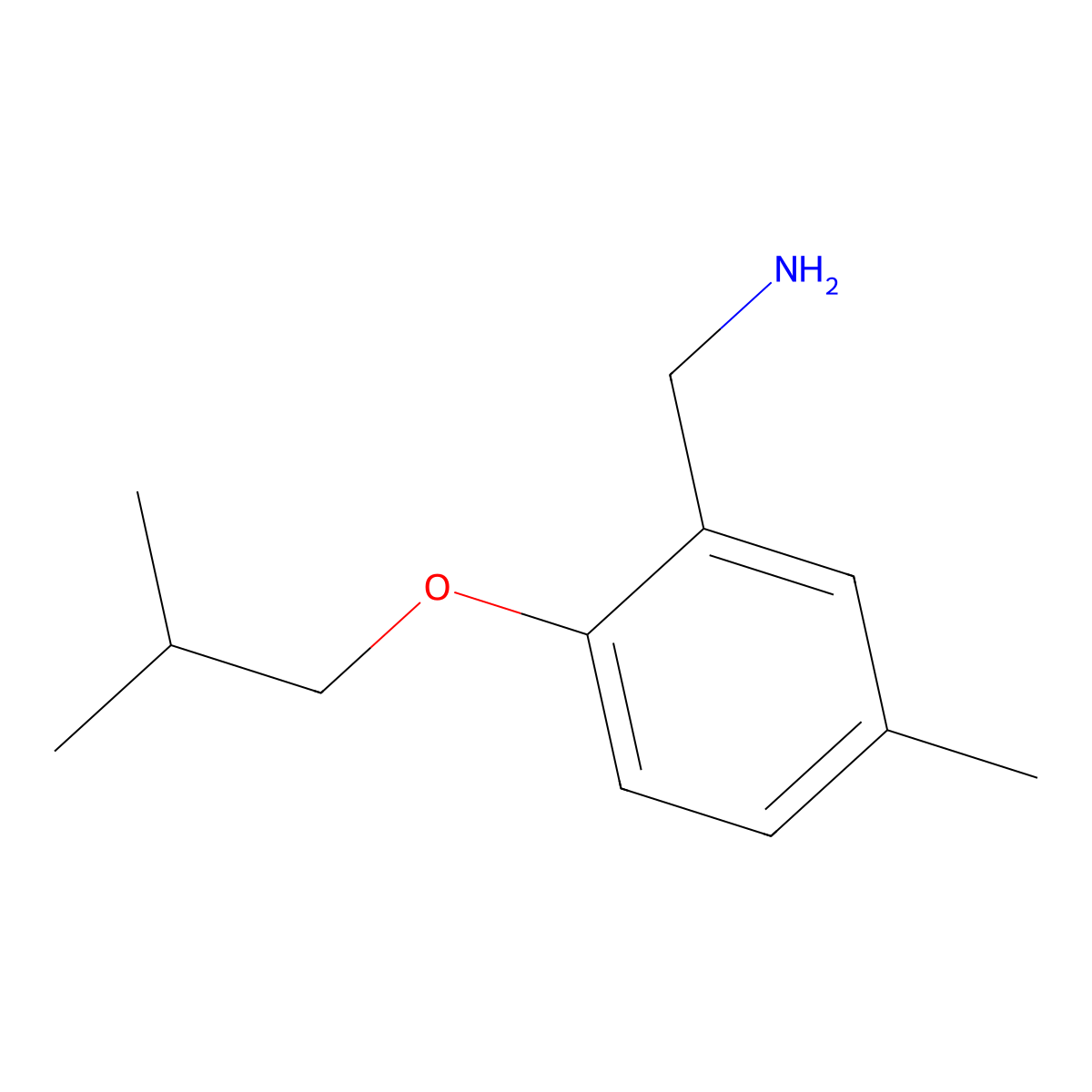 2-Isobutoxy-5-methylbenzylamine molecular structure, CAS 1344007-38-0