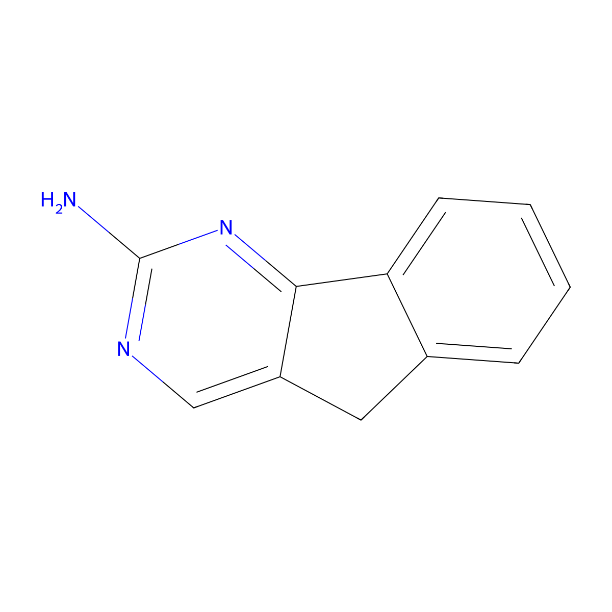 5H-indeno[1,2-d]pyrimidin-2-amine molecular structure, CAS 1344009-59-1