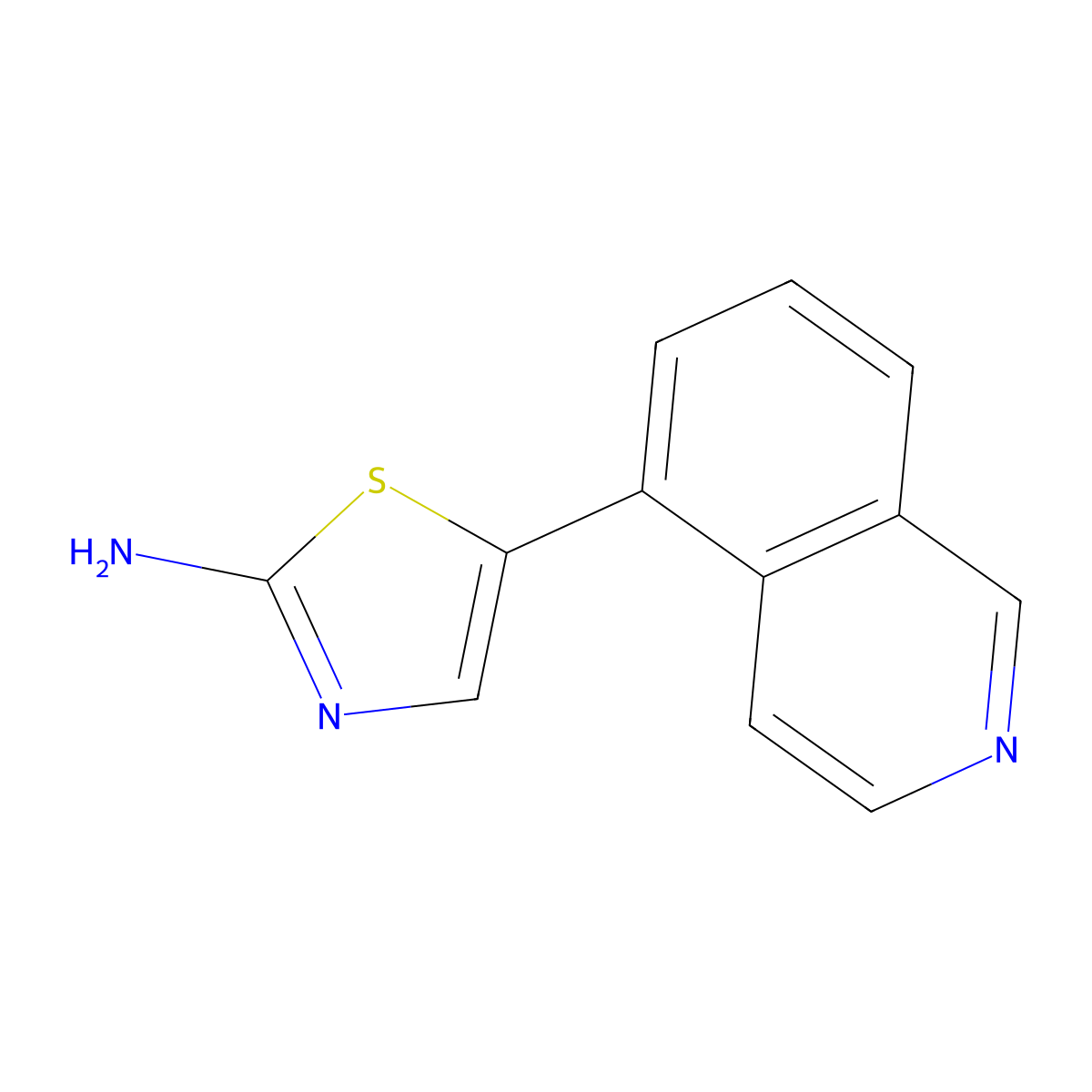 5-(Isoquinolin-5-yl)thiazol-2-amine molecular structure, CAS 1344010-51-0