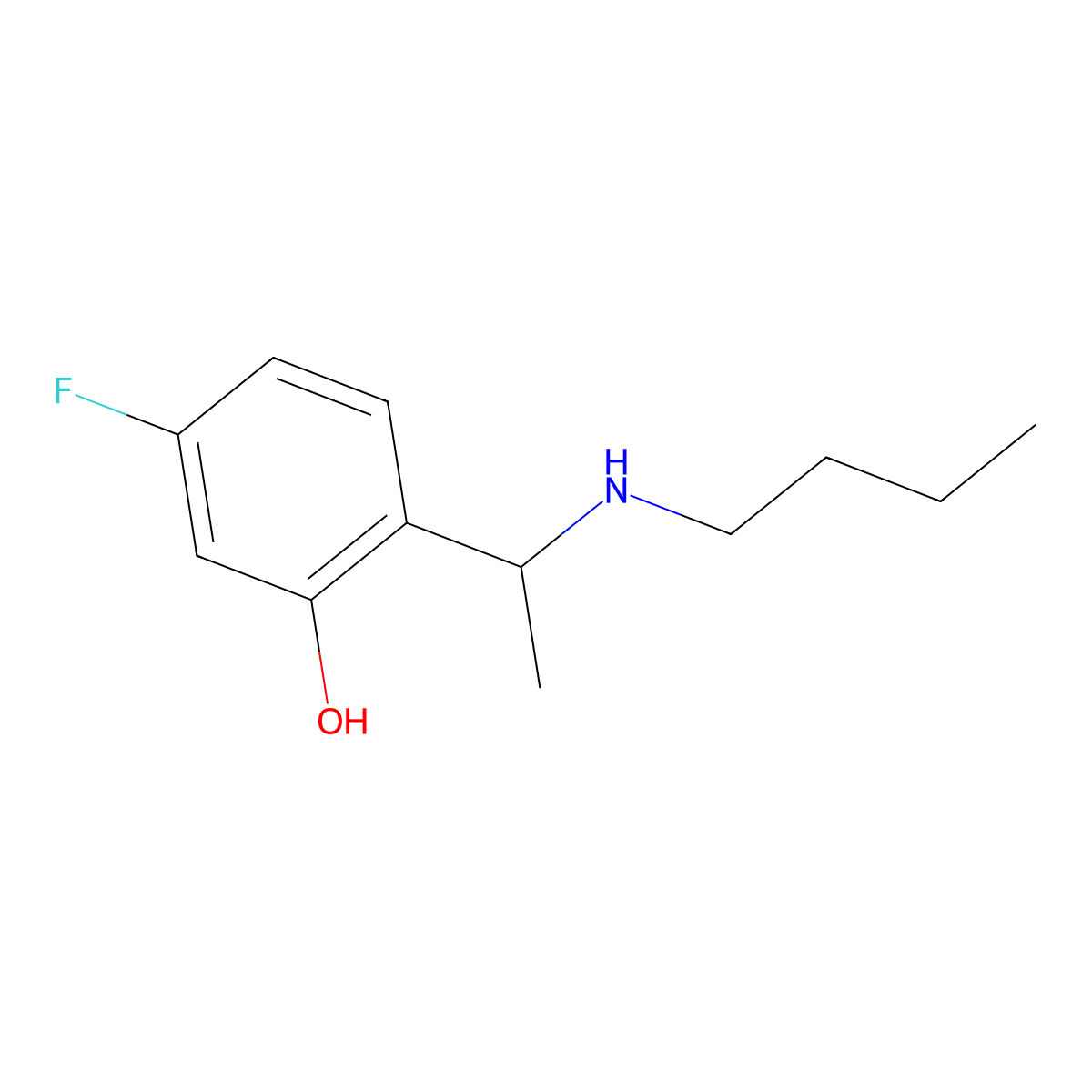 2-[1-(Butylamino)ethyl]-5-fluorophenol molecular structure, CAS 1344013-75-7