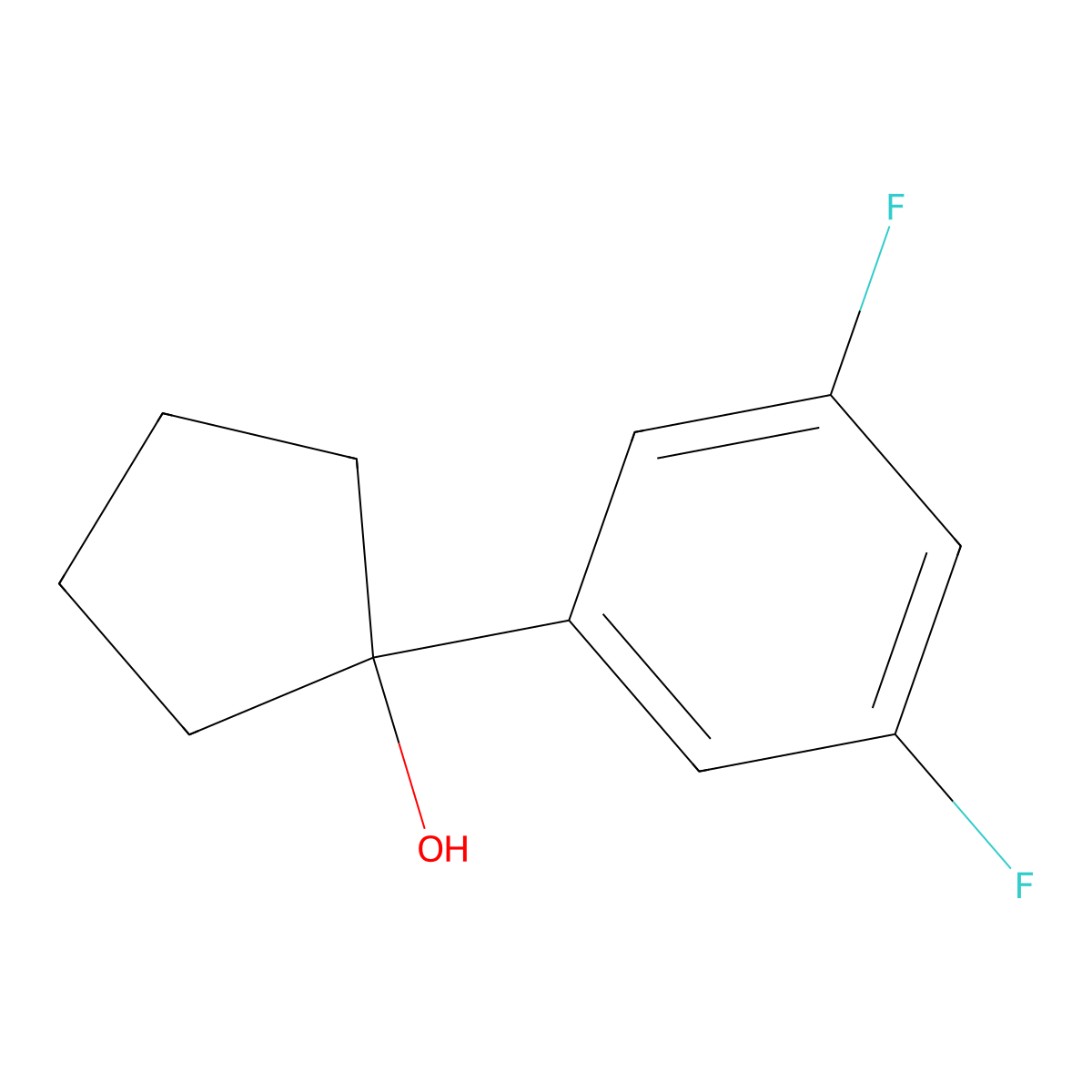 1-(3,5-Difluorophenyl)cyclopentan-1-OL molecular structure, CAS 1344015-79-7