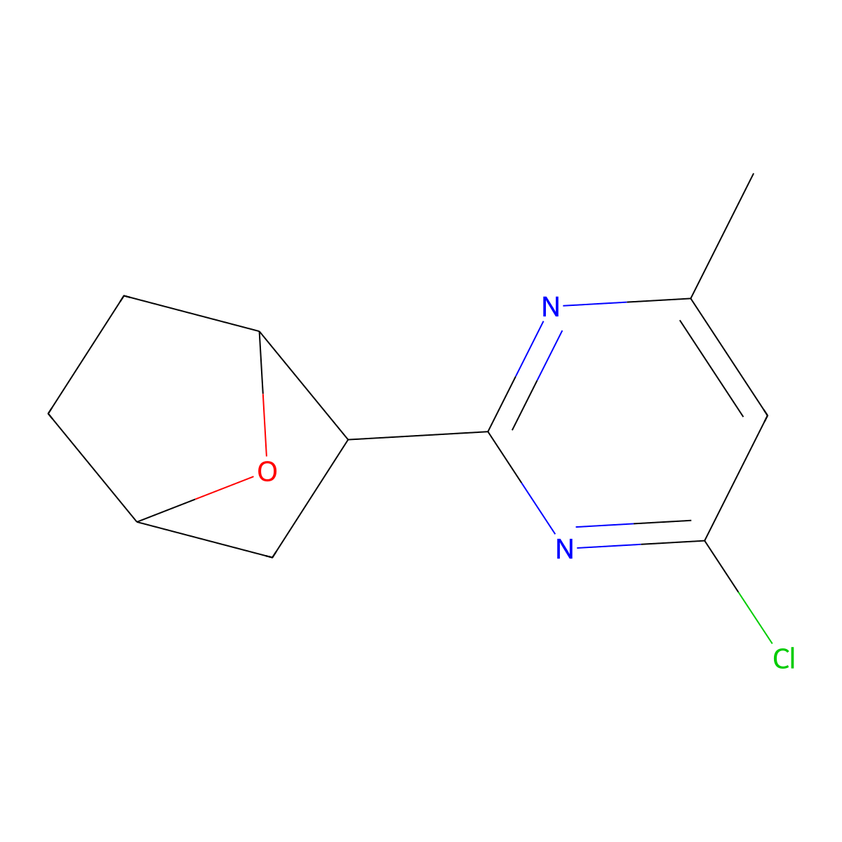 4-Chloro-6-methyl-2-{7-oxabicyclo[2.2.1]heptan-2-yl}pyrimidine molecular structure, CAS 1344016-79-0