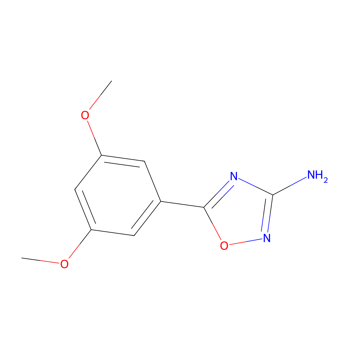 5-(3,5-Dimethoxyphenyl)-1,2,4-oxadiazol-3-amine molecular structure, CAS 1344017-74-8