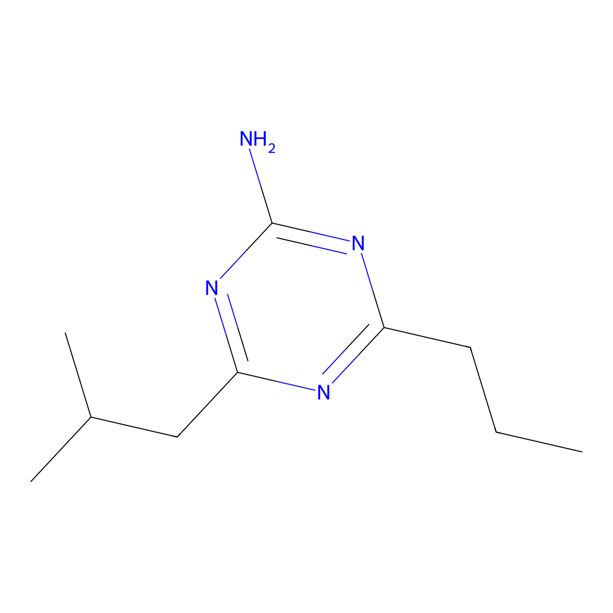 4-Isobutyl-6-propyl-1,3,5-triazin-2-amine molecular structure, CAS 1344018-24-1