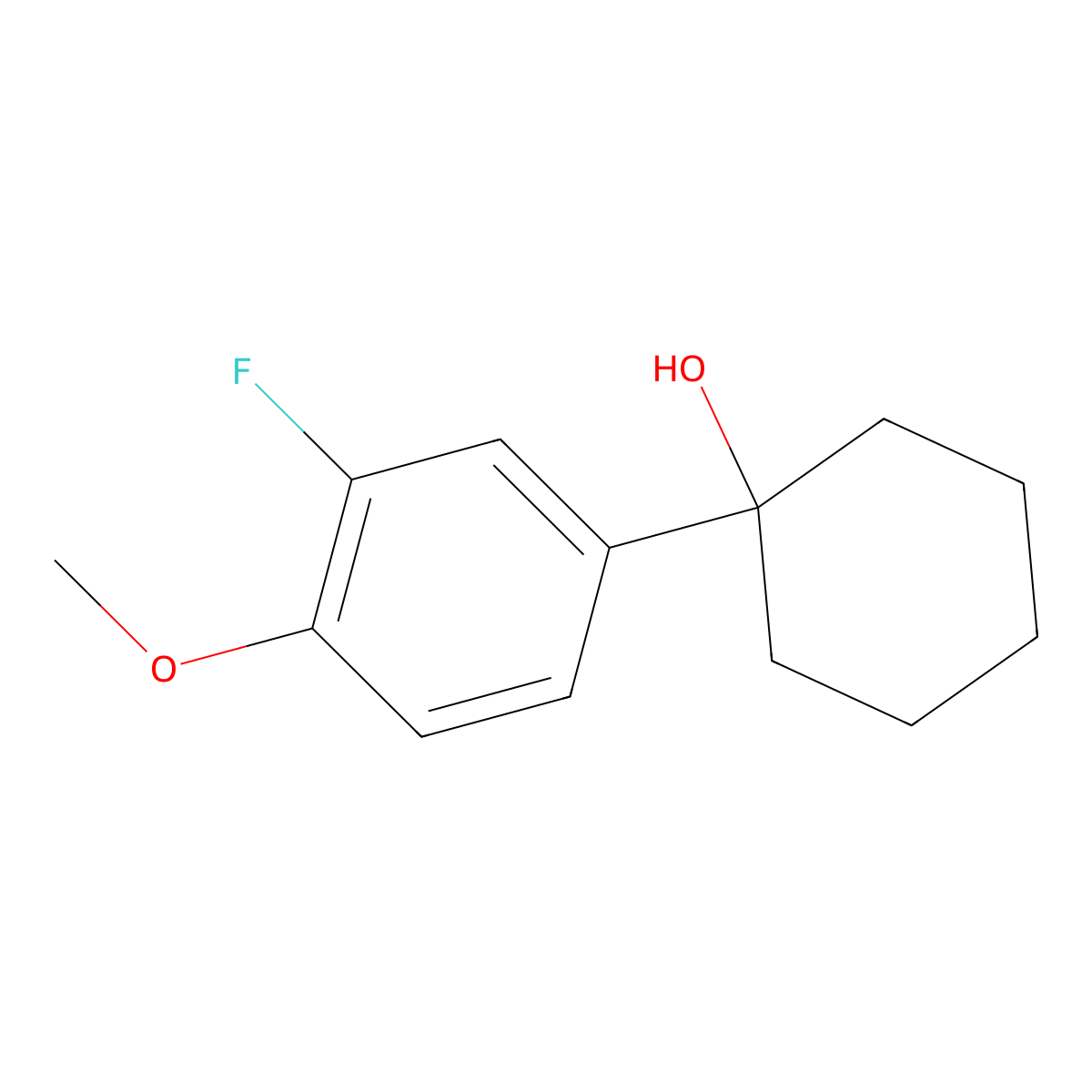 1-(3-Fluoro-4-methoxyphenyl)cyclohexanol molecular structure, CAS 1344022-16-7