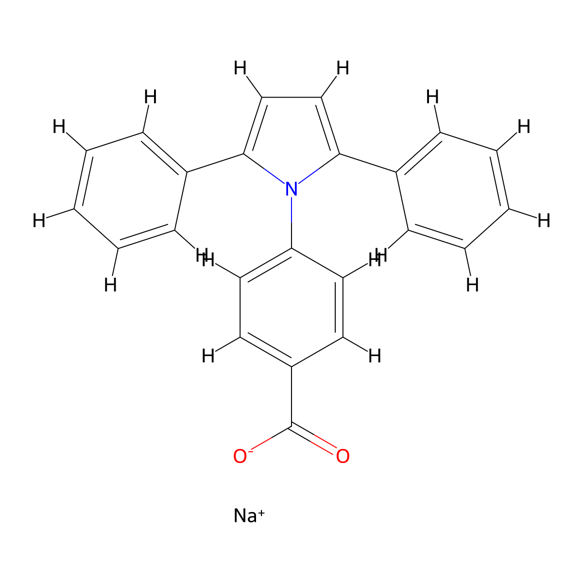 sodium 4-(2,5-diphenyl-1H-pyrrol-1-yl)benzoate molecular structure, CAS 1344034-24-7
