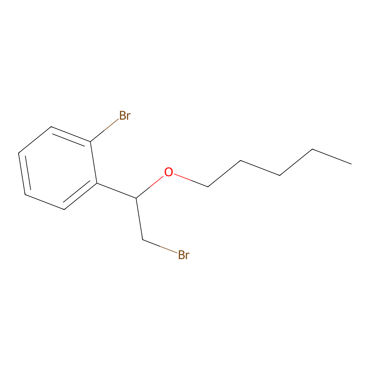 1-Bromo-2-(2-bromo-1-(pentyloxy)ethyl)benzene molecular structure, CAS 1344038-53-4