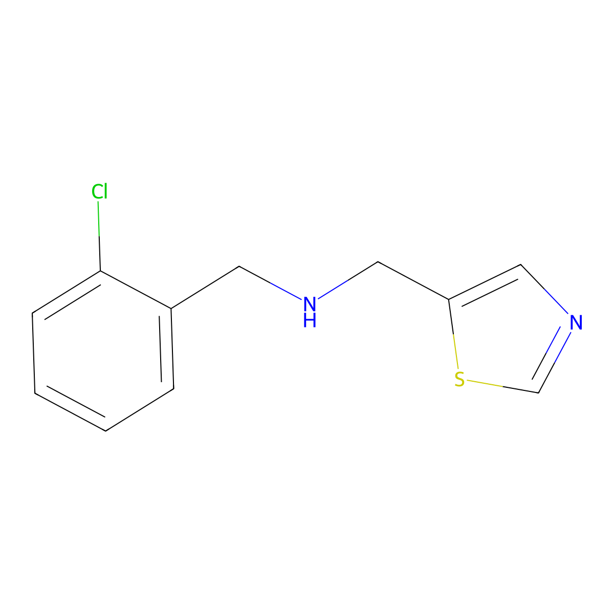 [(2-Chlorophenyl)methyl][(1,3-thiazol-5-yl)methyl]amine molecular structure, CAS 1344043-01-1