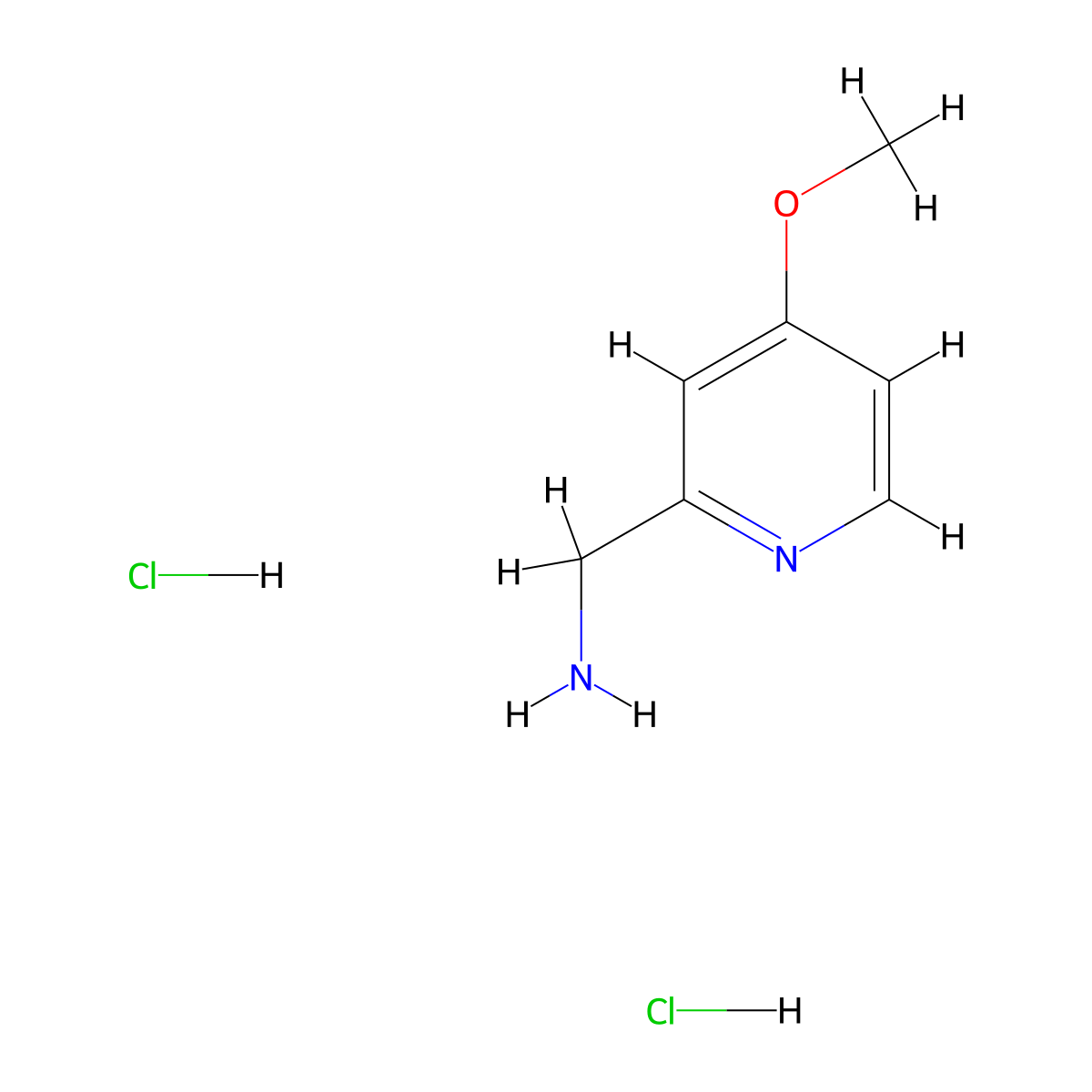 (4-Methoxypyridin-2-yl)methanamine dihydrochloride molecular structure, CAS 1344046-06-5