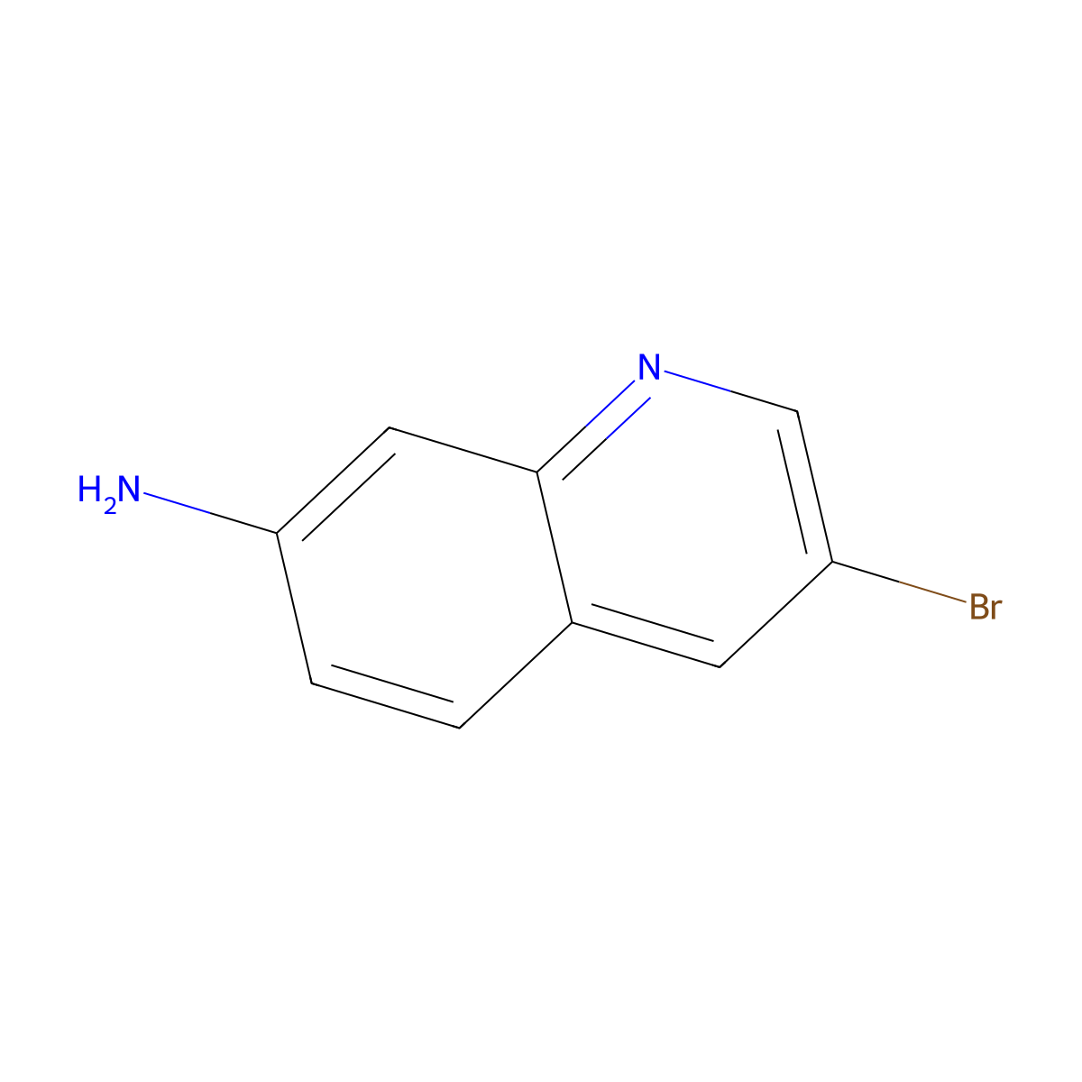 3-Bromoquinolin-7-amine molecular structure, CAS 1344046-07-6
