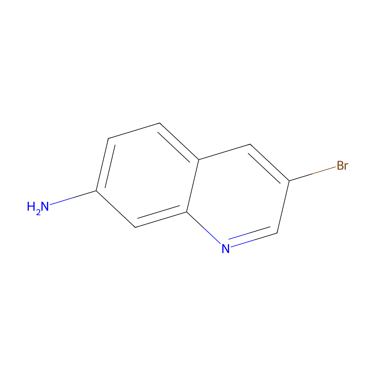 3-Bromoquinolin-7-amine molecular structure, CAS 1344046-07-6