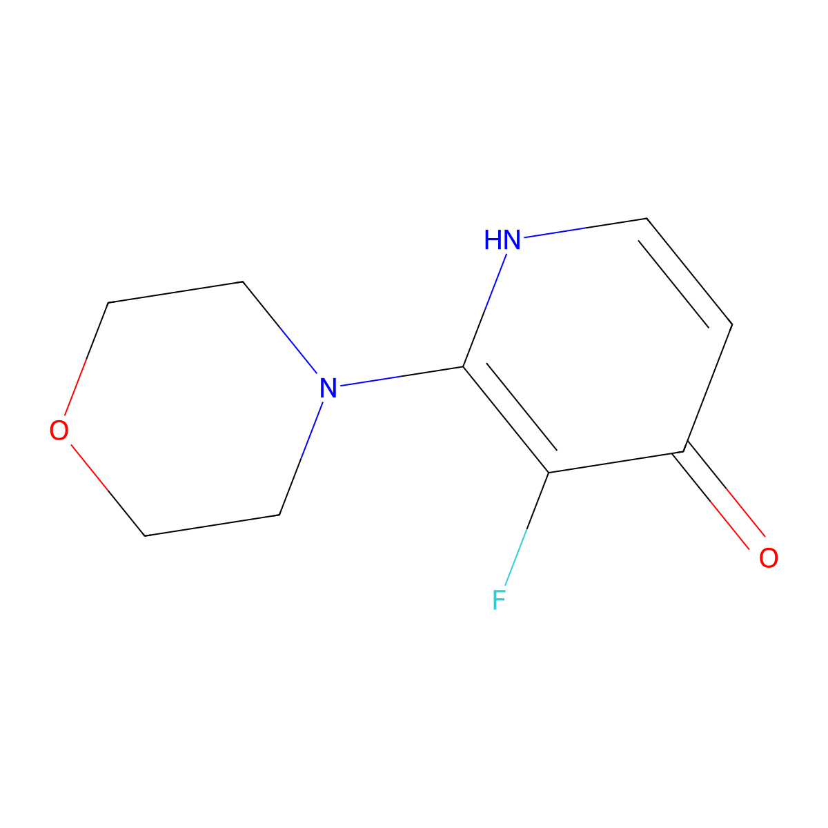 3-Fluoro-2-morpholinopyridin-4-ol molecular structure, CAS 1344046-08-7