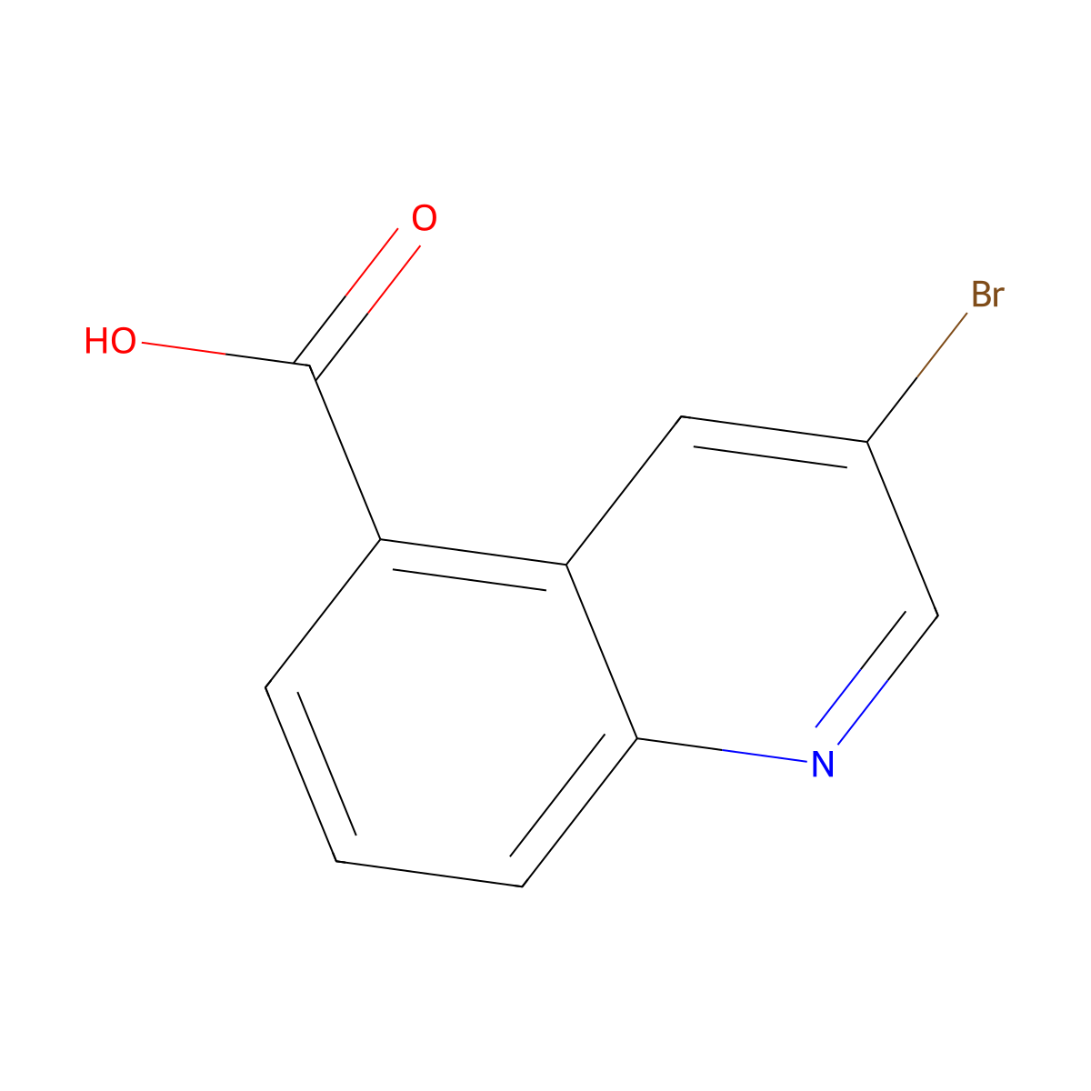 3-Bromoquinoline-5-carboxylic acid molecular structure, CAS 1344046-12-3