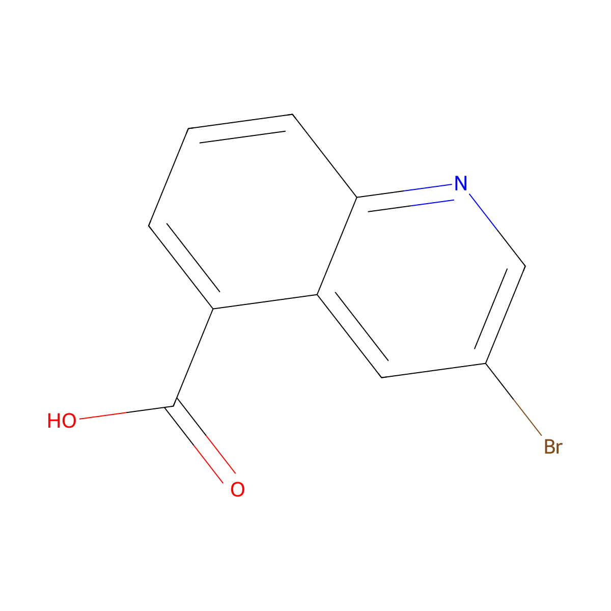 3-Bromoquinoline-5-carboxylic acid molecular structure, CAS 1344046-12-3