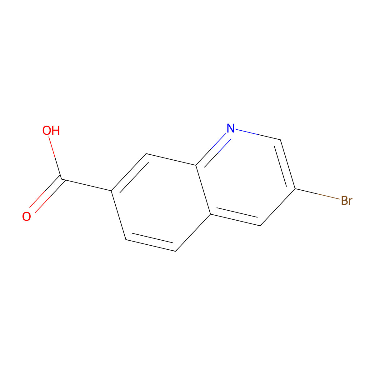 3-Bromoquinoline-7-carboxylic acid molecular structure, CAS 1344046-13-4