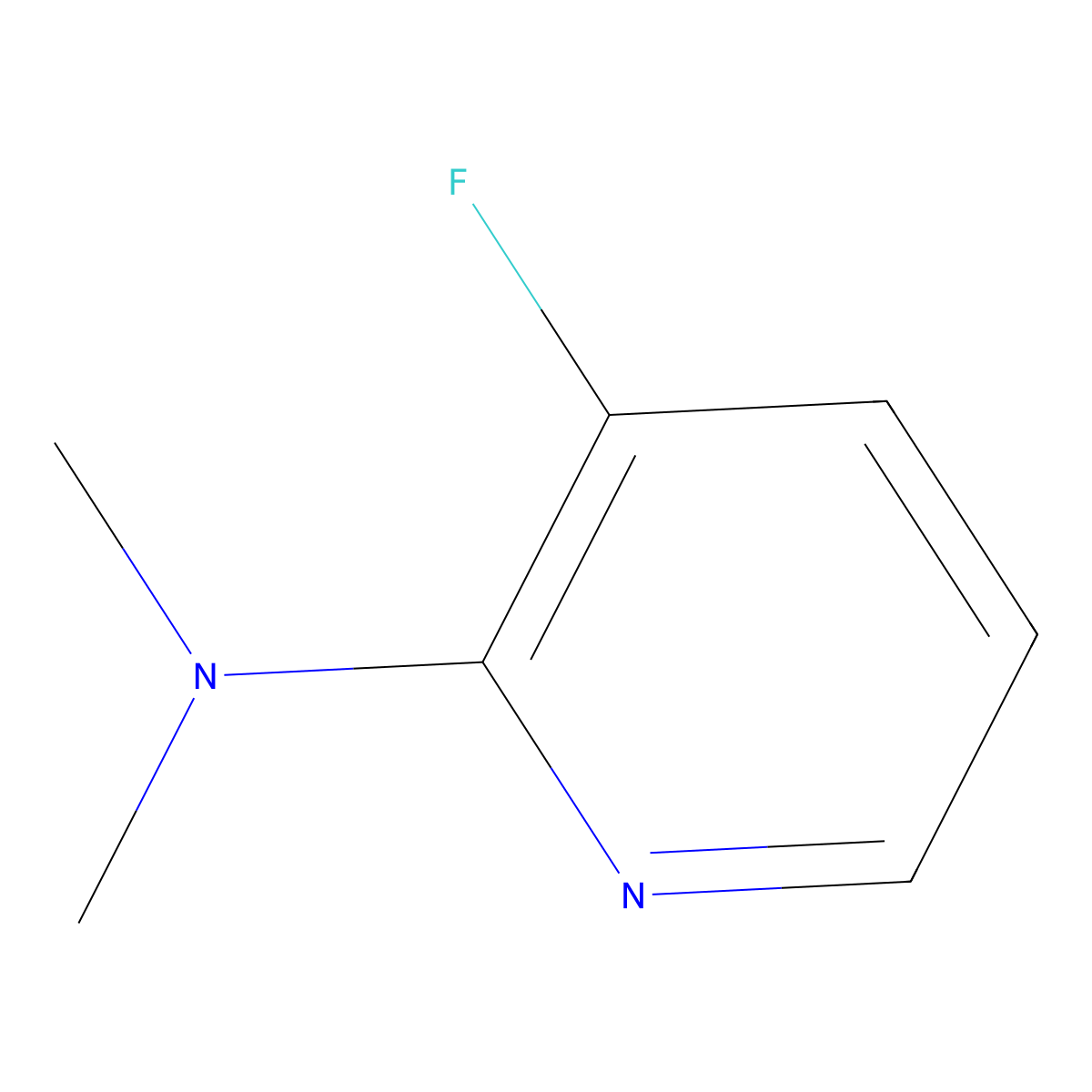 3-fluoro-N,N-dimethylpyridin-2-amine molecular structure, CAS 1344046-14-5