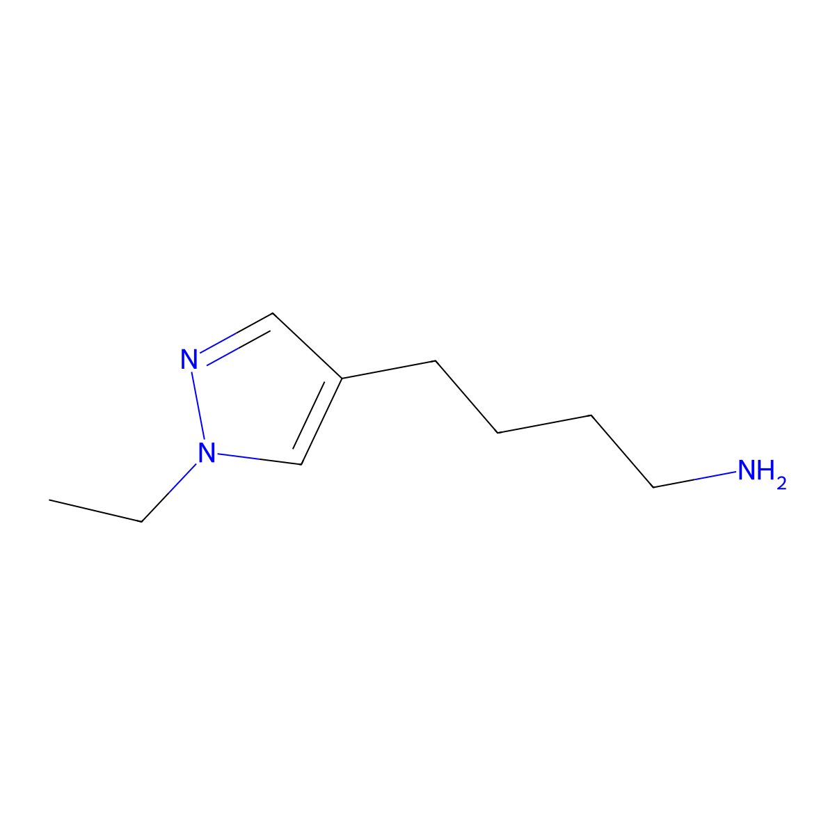 4-(1-Ethyl-1h-pyrazol-4-yl)butan-1-amine molecular structure, CAS 1344054-33-6