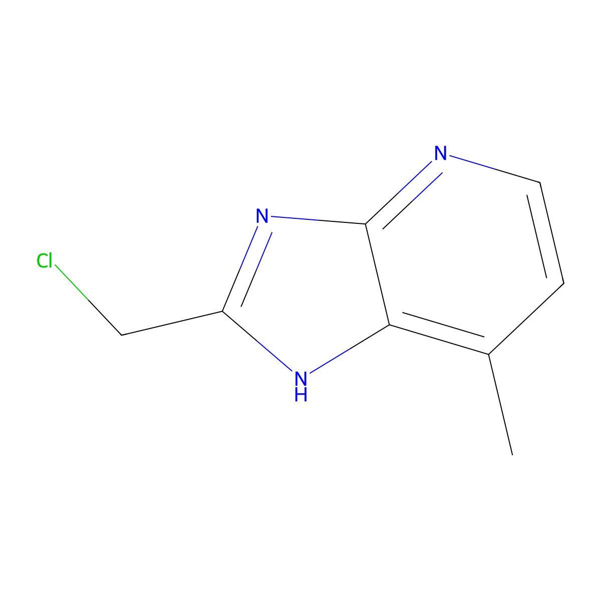 2-(chloromethyl)-7-methyl-3H-imidazo(4,5-b)pyridine molecular structure, CAS 1344054-57-4