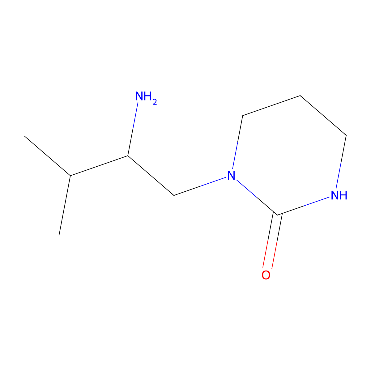 1-(2-Amino-3-methylbutyl)-1,3-diazinan-2-one molecular structure, CAS 1344056-05-8