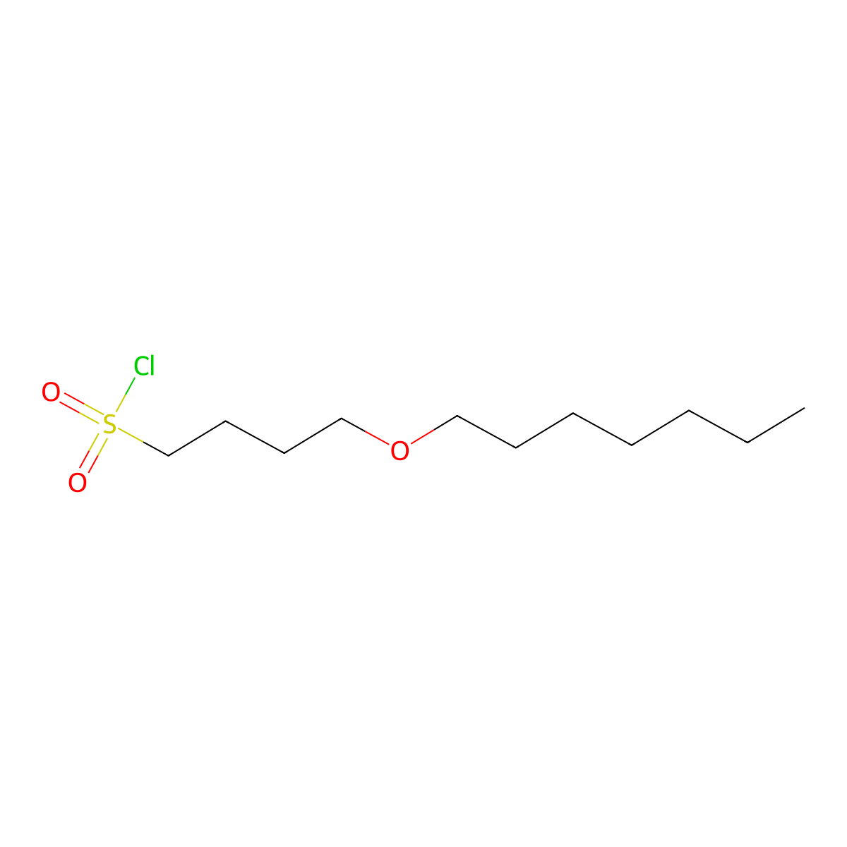 4-(Heptyloxy)butane-1-sulfonyl chloride molecular structure, CAS 1344057-67-5