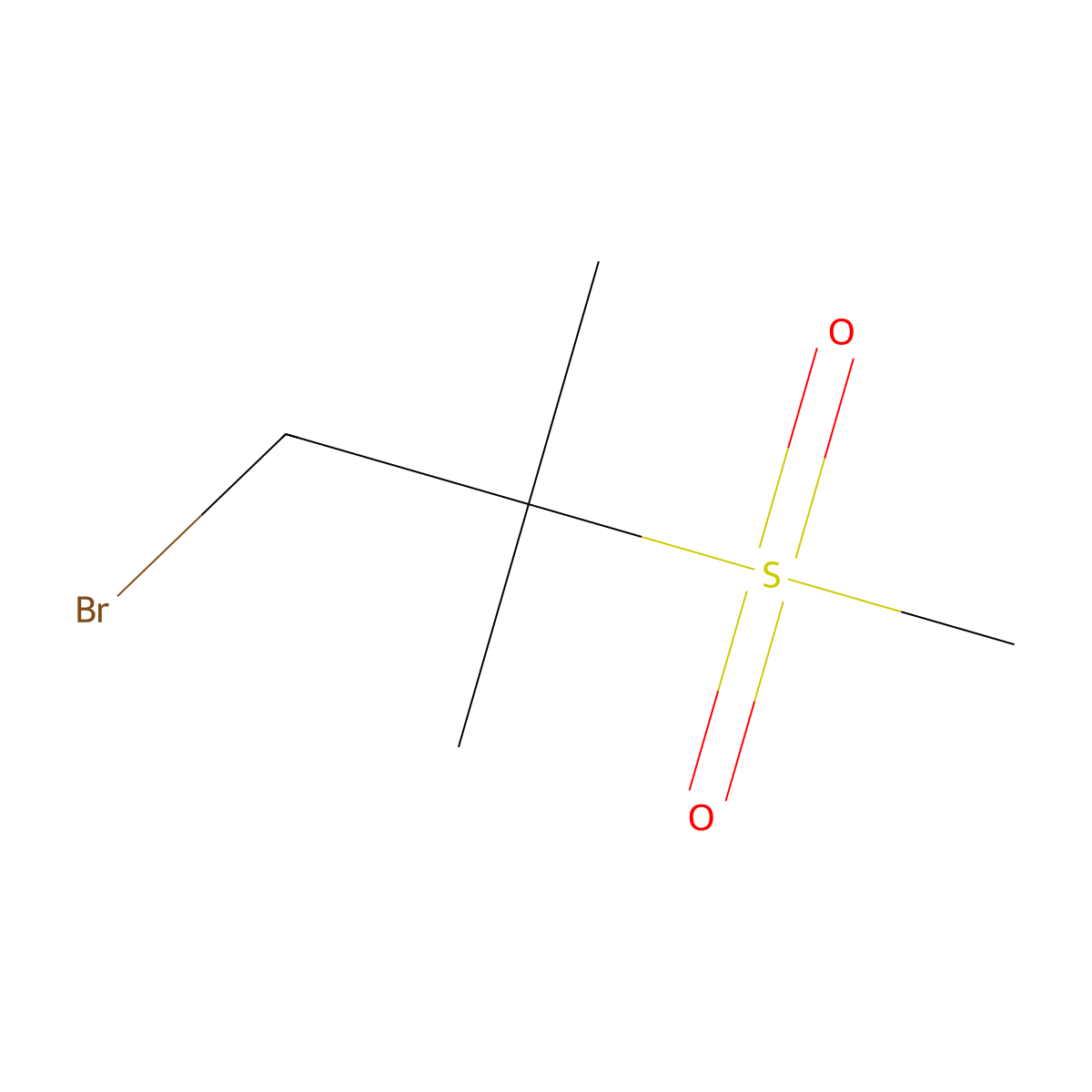 1-Bromo-2-methanesulfonyl-2-methylpropane molecular structure, CAS 1344058-47-4