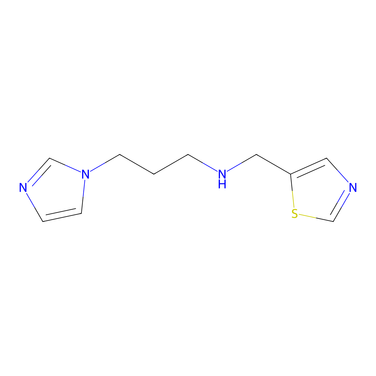 [3-(1H-imidazol-1-yl)propyl][(1,3-thiazol-5-yl)methyl]amine molecular structure, CAS 1344058-57-6