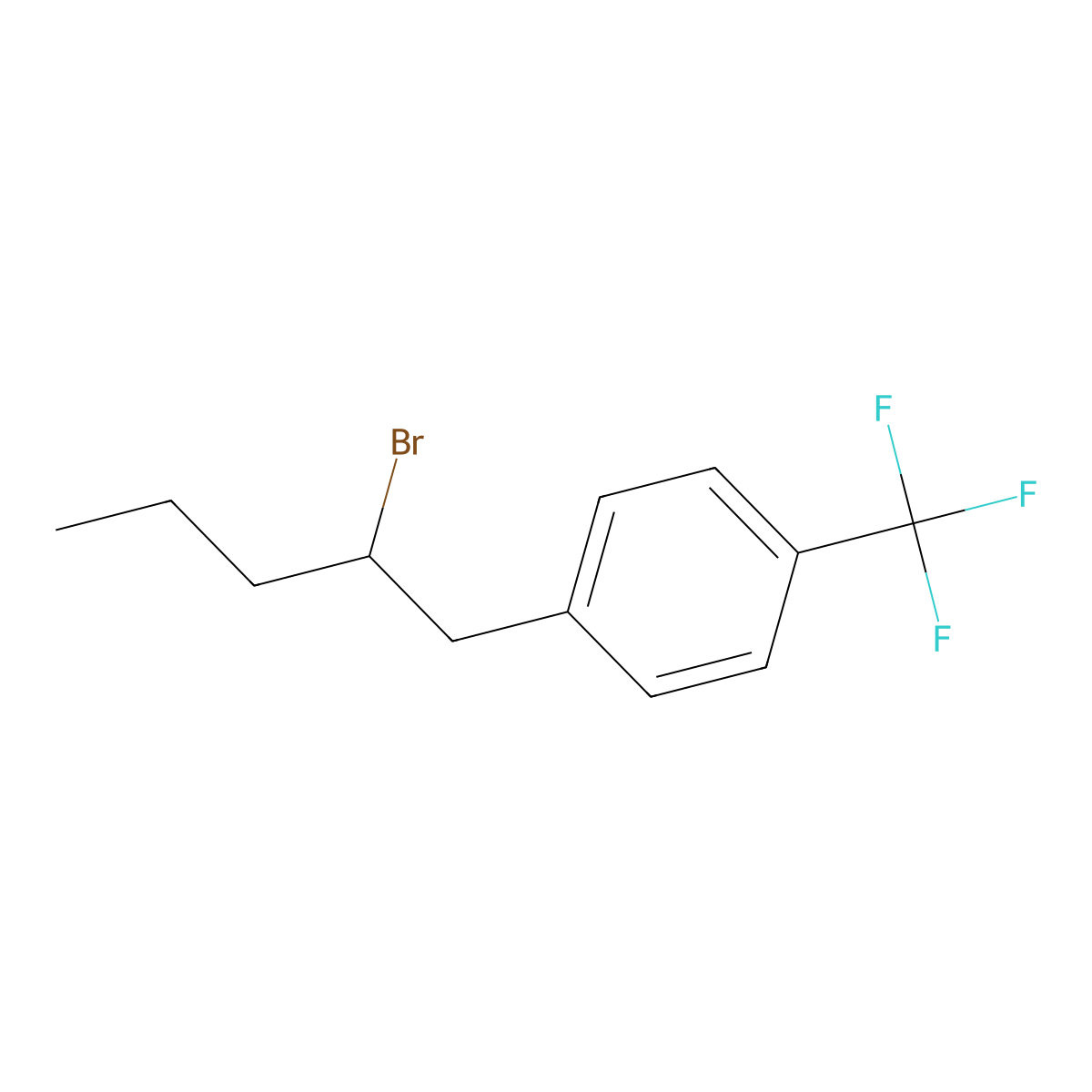 1-(2-Bromopentyl)-4-(trifluoromethyl)benzene molecular structure, CAS 1344060-67-8