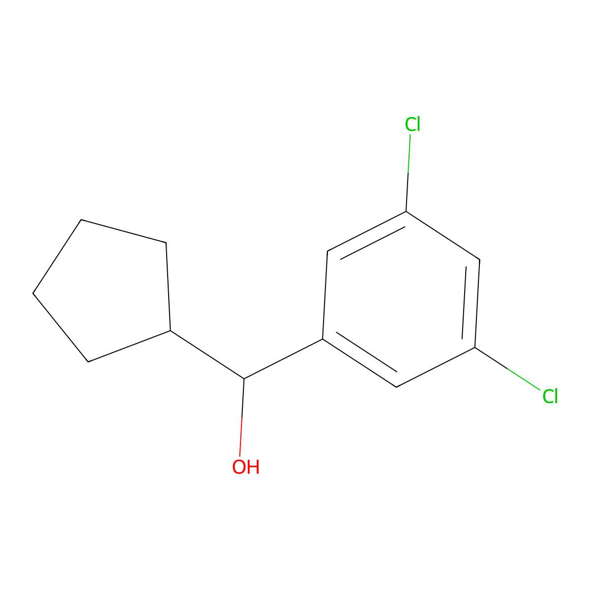 3,5-Dichloro-alpha-cyclopentylbenZenemethanol molecular structure, CAS 1344061-39-7