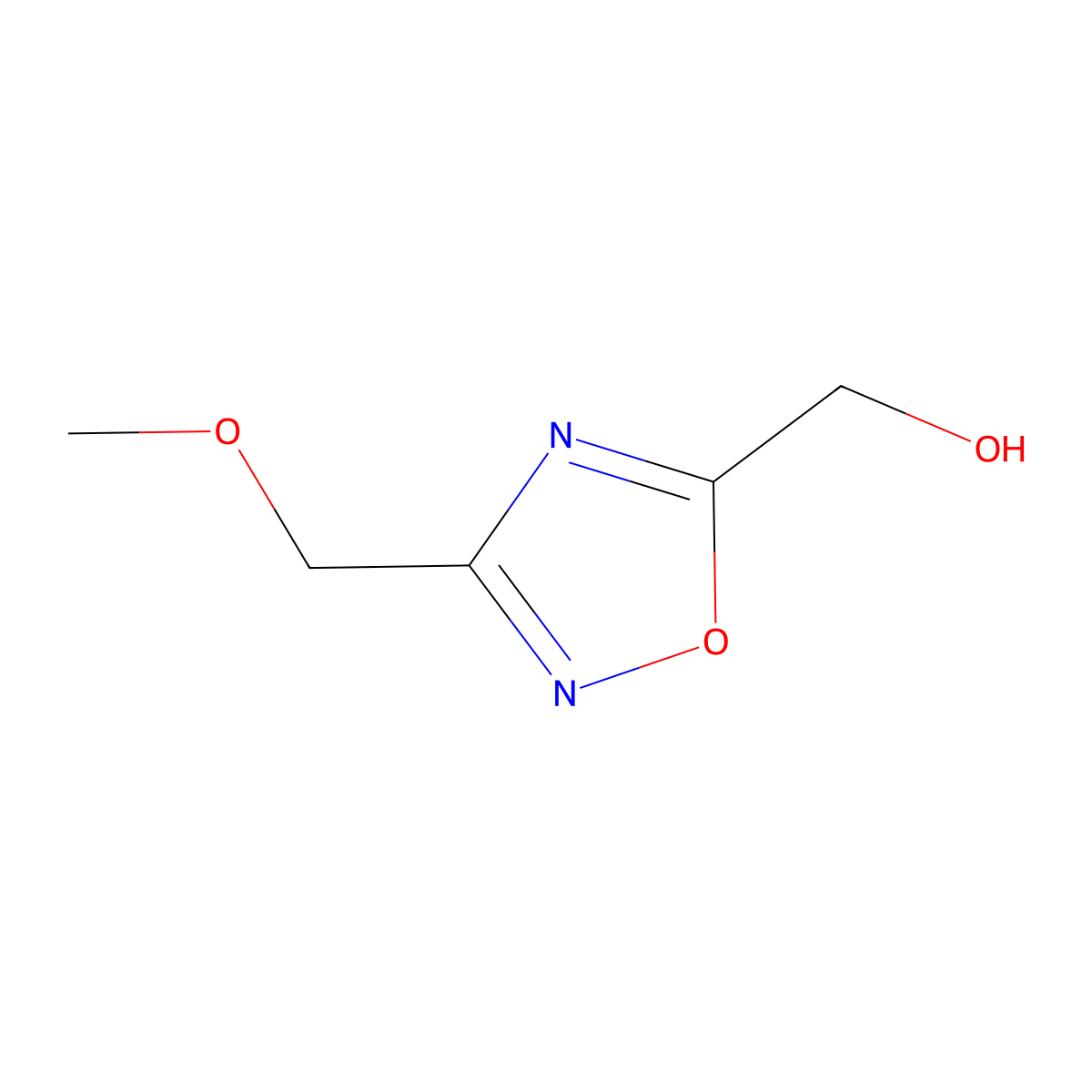 [3-(Methoxymethyl)-1,2,4-oxadiazol-5-yl]methanol molecular structure, CAS 1344061-64-8