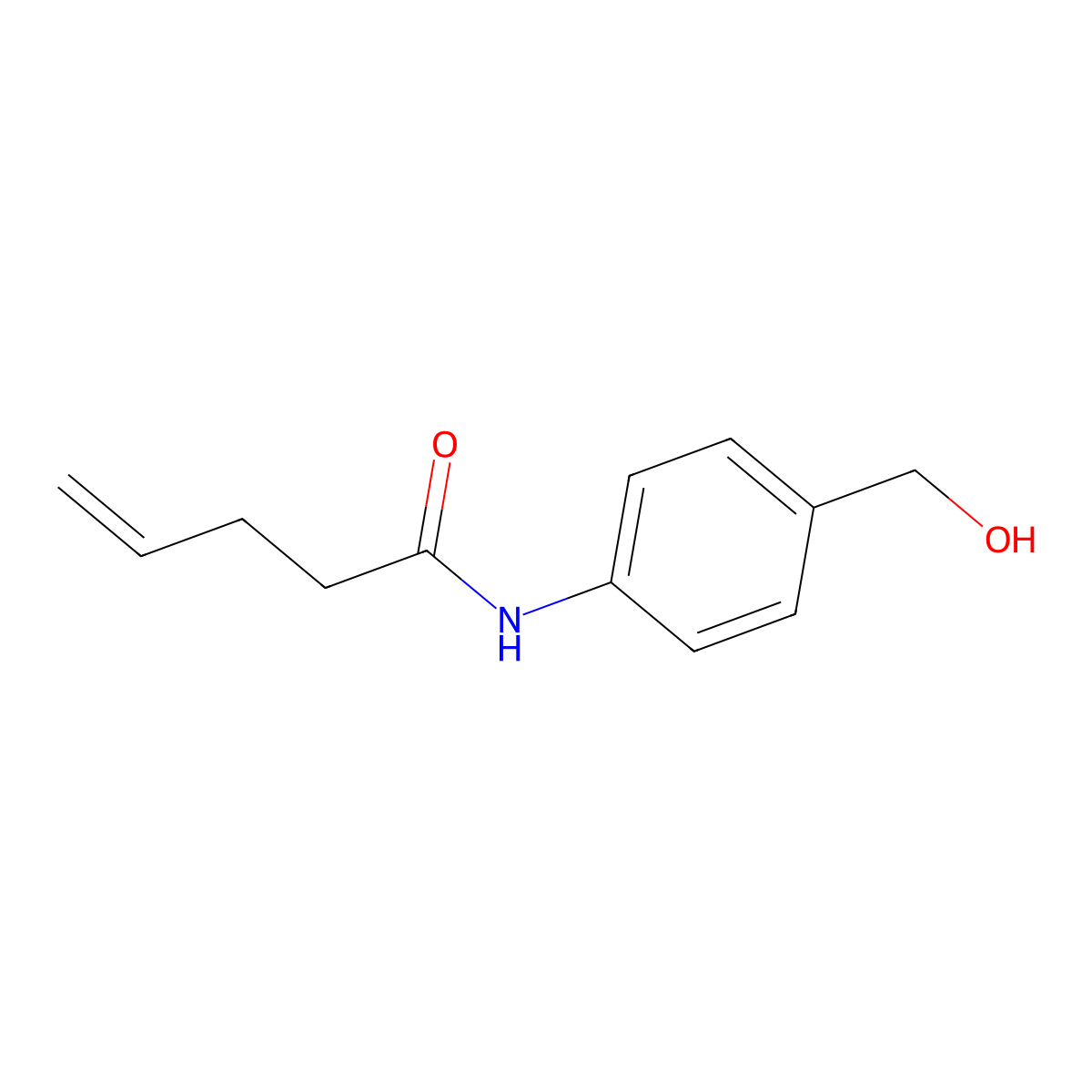 N-[4-(hydroxymethyl)phenyl]pent-4-enamide molecular structure, CAS 1344062-74-3