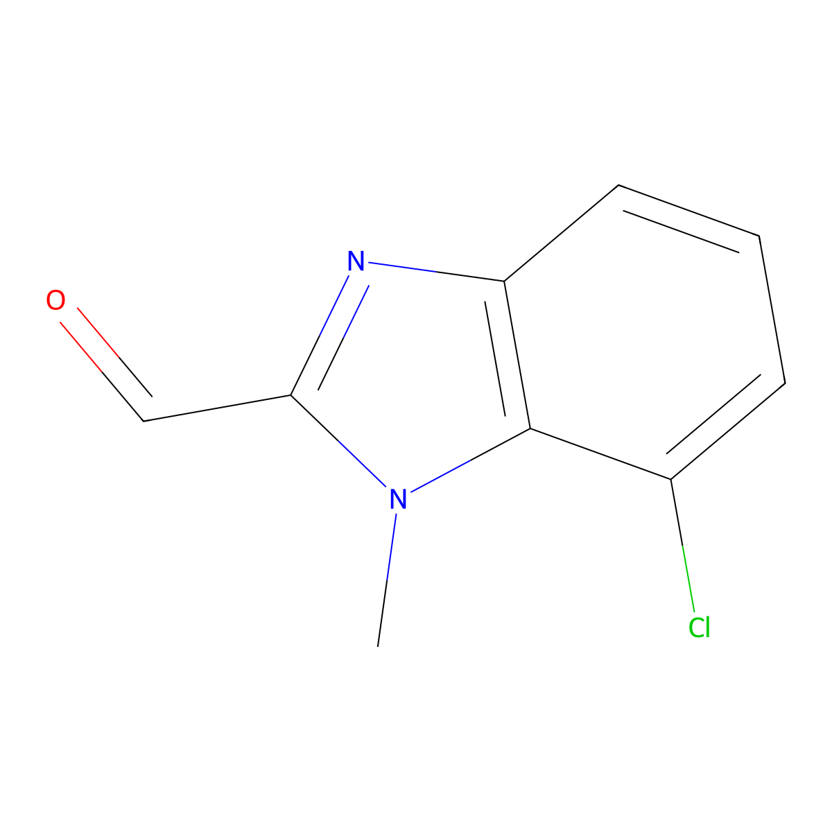 7-Chloro-1-methyl-1H-benzo[d]imidazole-2-carbaldehyde molecular structure, CAS 1344062-76-5