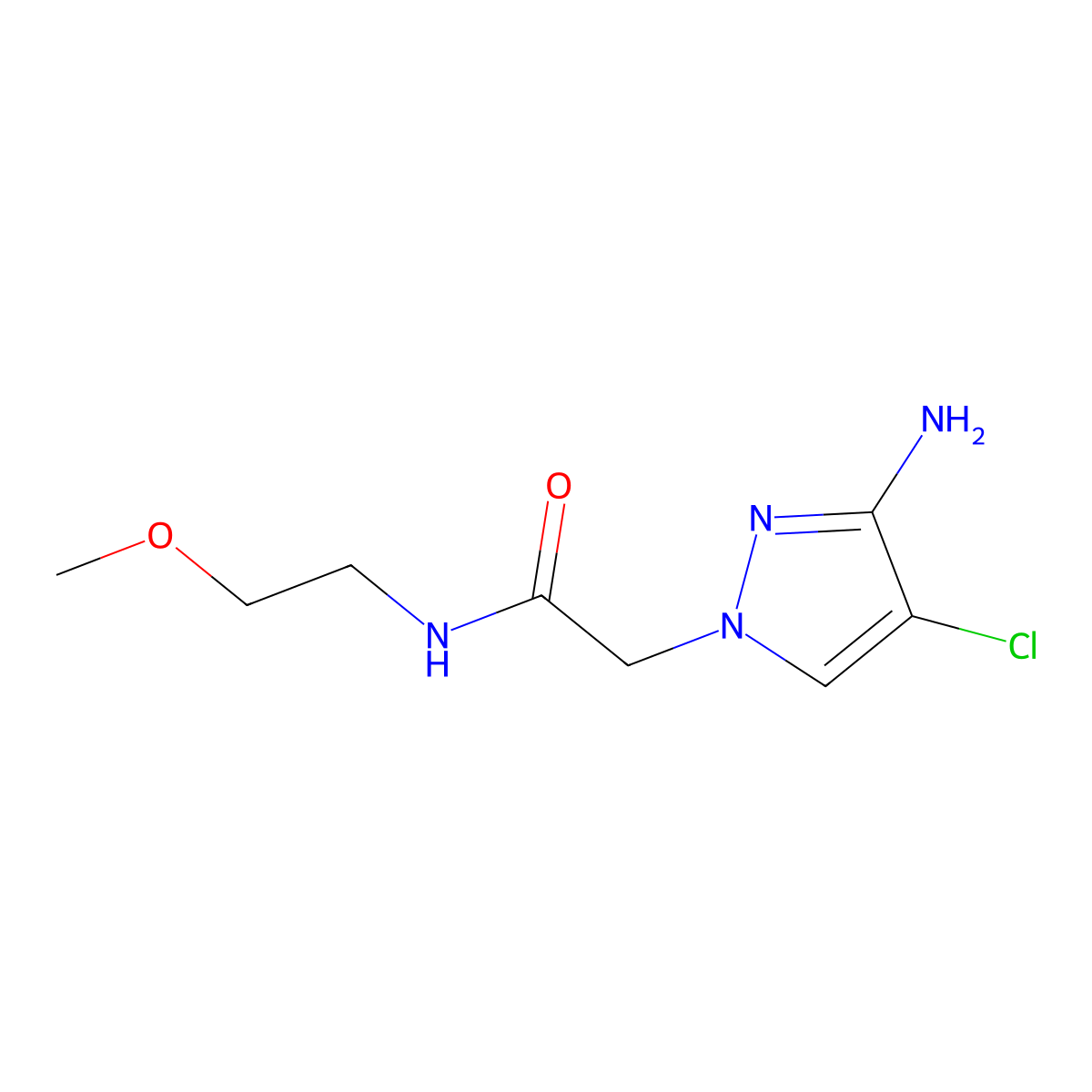 2-(3-Amino-4-chloro-1h-pyrazol-1-yl)-n-(2-methoxyethyl)acetamide molecular structure, CAS 1344066-59-6