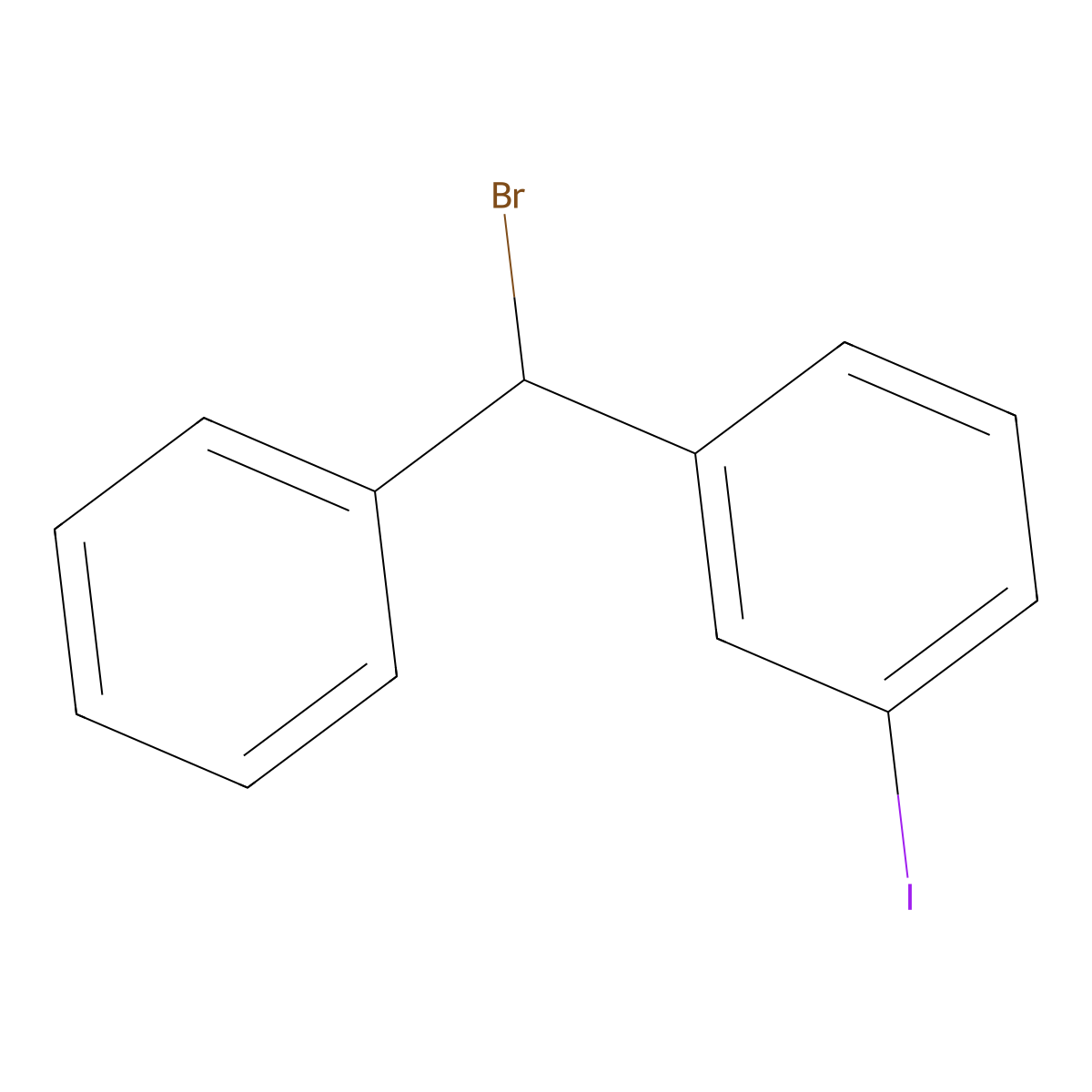 1-[Bromo(phenyl)methyl]-3-iodobenzene molecular structure, CAS 1344068-04-7