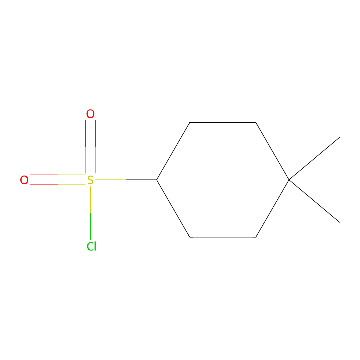 4,4-Dimethylcyclohexane-1-sulfonyl chloride molecular structure, CAS 1344070-27-4