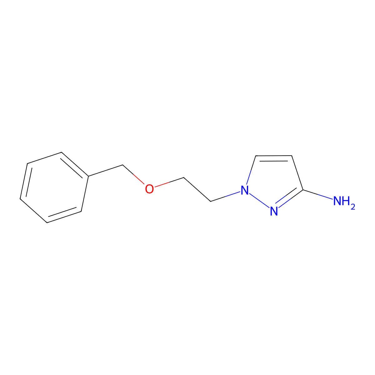 1-[2-(Benzyloxy)ethyl]-1H-pyrazol-3-amine molecular structure, CAS 1344071-55-1