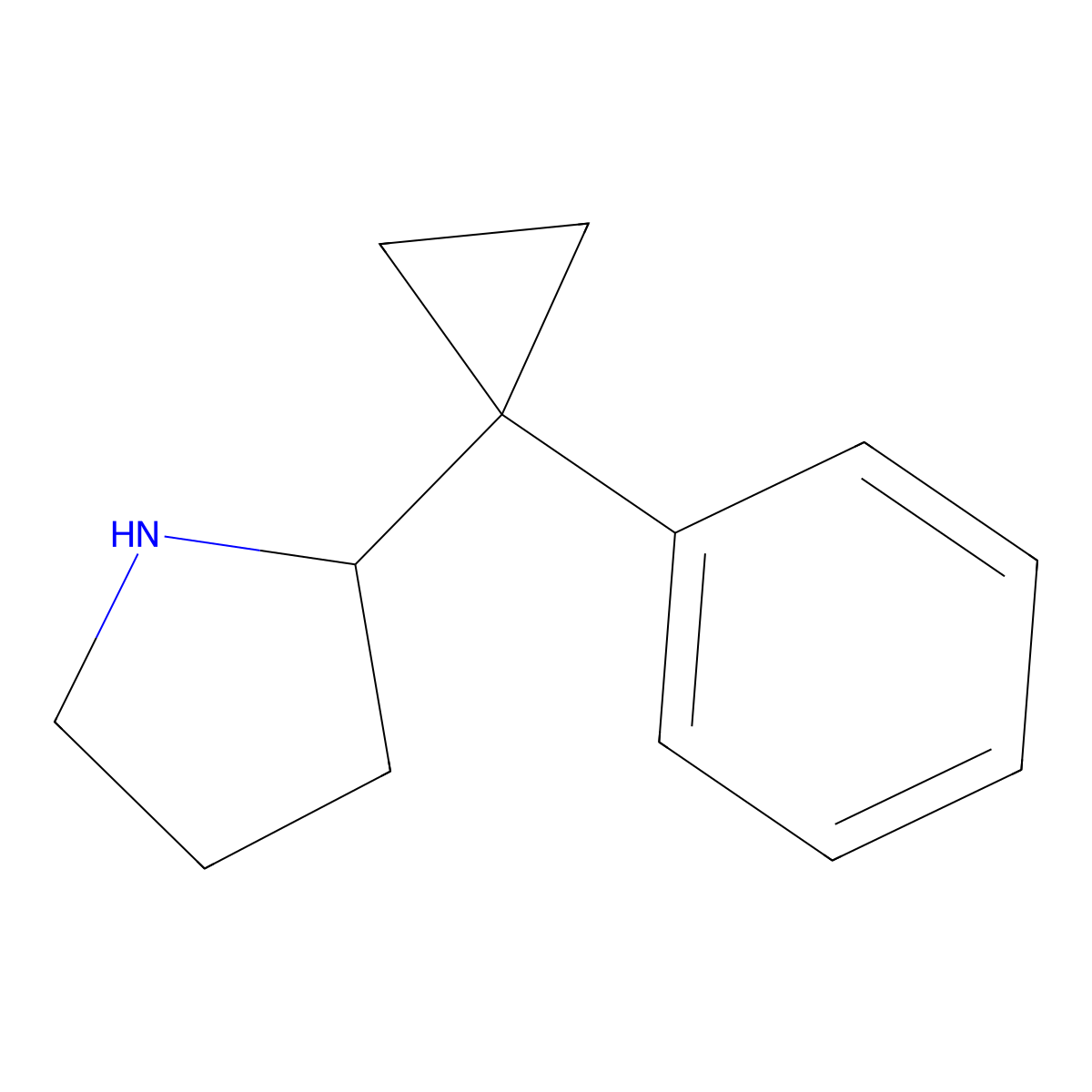 2-(1-Phenylcyclopropyl)pyrrolidine molecular structure, CAS 1344071-87-9