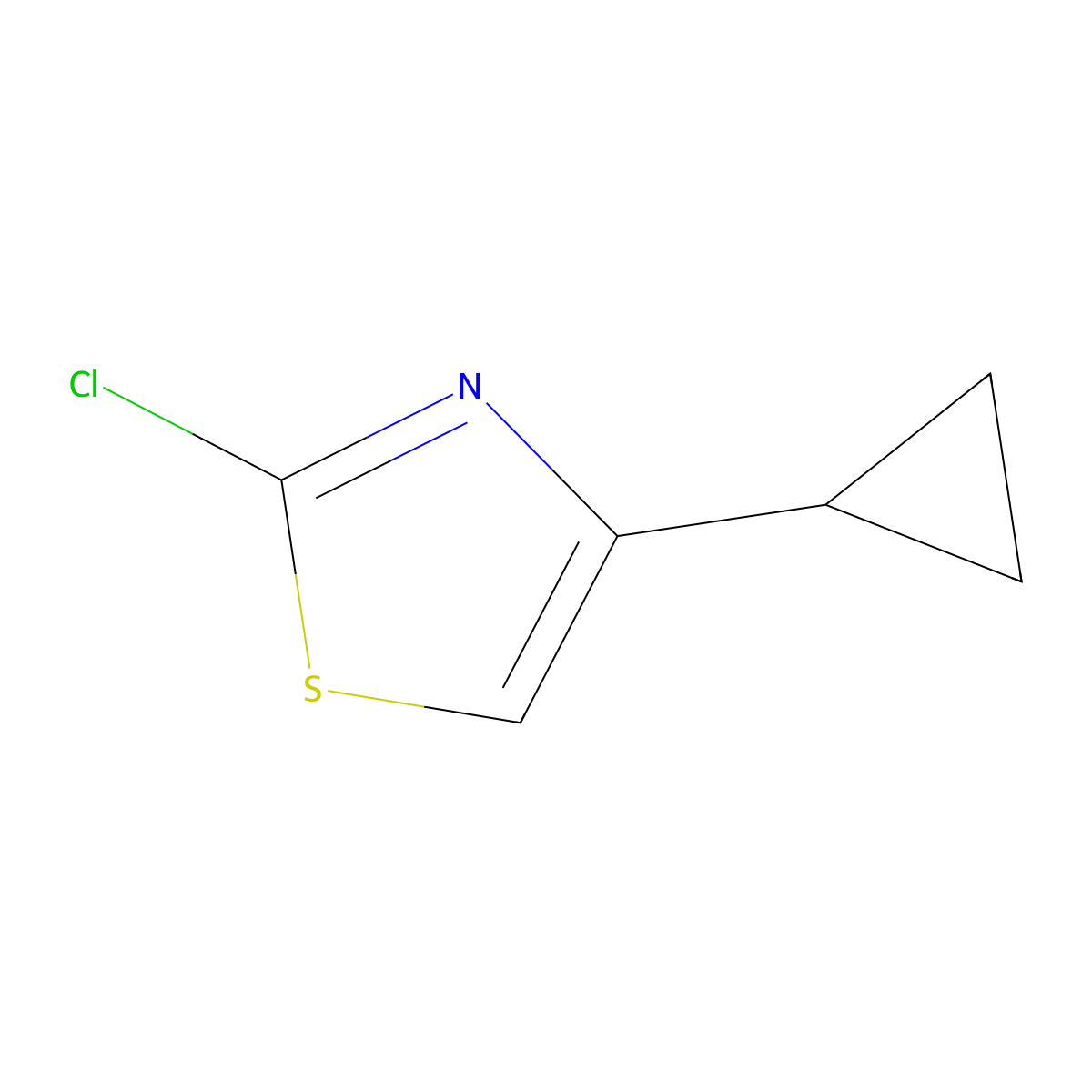 2-Chloro-4-cyclopropylthiazole molecular structure, CAS 1344072-01-0