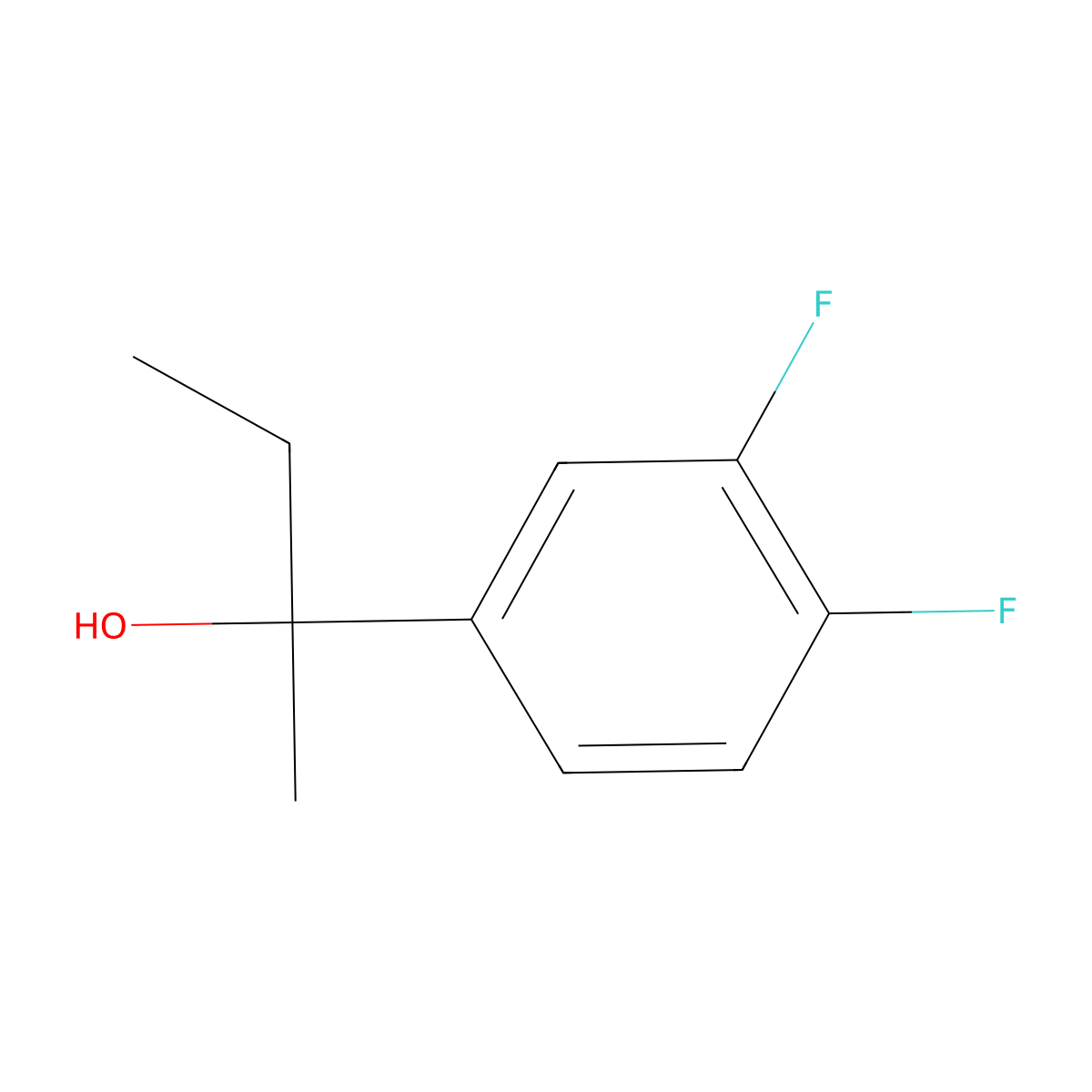 2-(3,4-Difluorophenyl)-2-butanol molecular structure, CAS 1344073-31-9