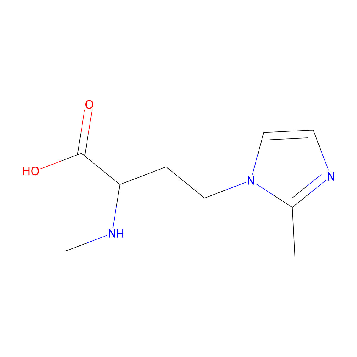 4-(2-Methyl-1h-imidazol-1-yl)-2-(methylamino)butanoic acid molecular structure, CAS 1344073-42-2