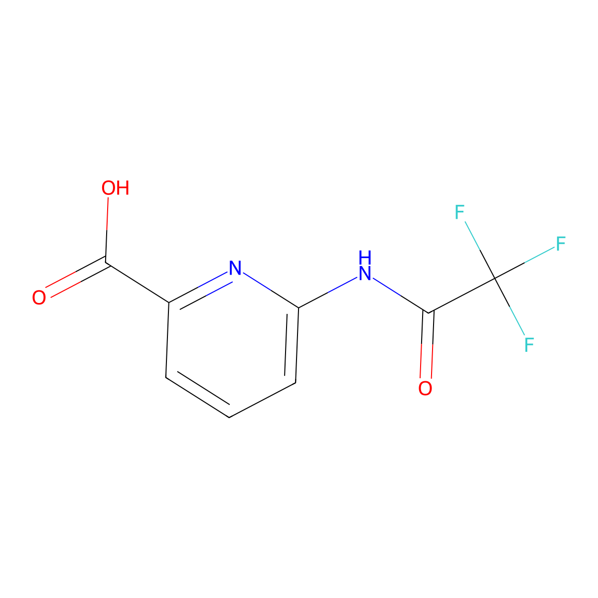 6-(2,2,2-Trifluoroacetamido)picolinic acid molecular structure, CAS 1344077-52-6