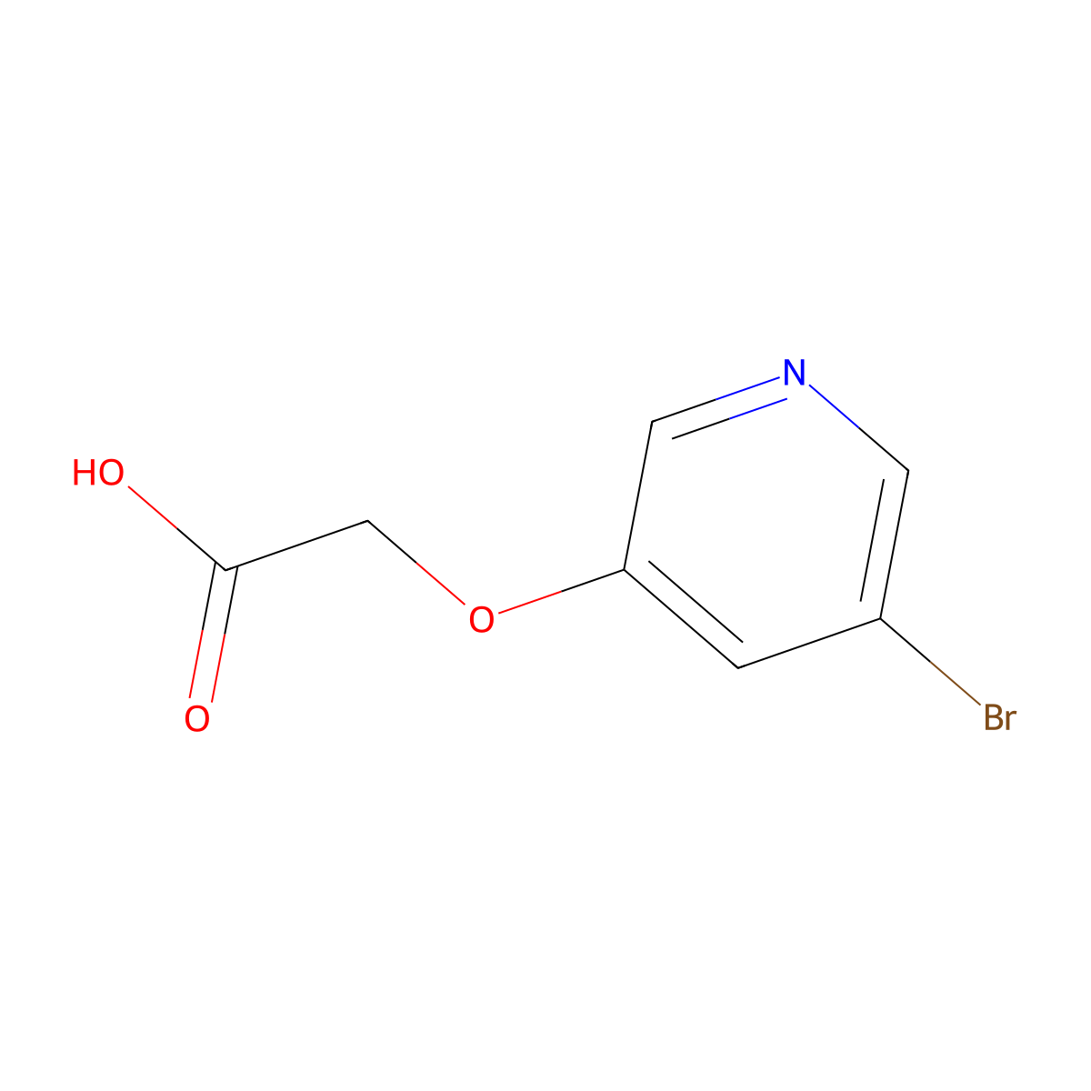 2-[(5-Bromopyridin-3-yl)oxy]acetic acid molecular structure, CAS 1344080-01-8