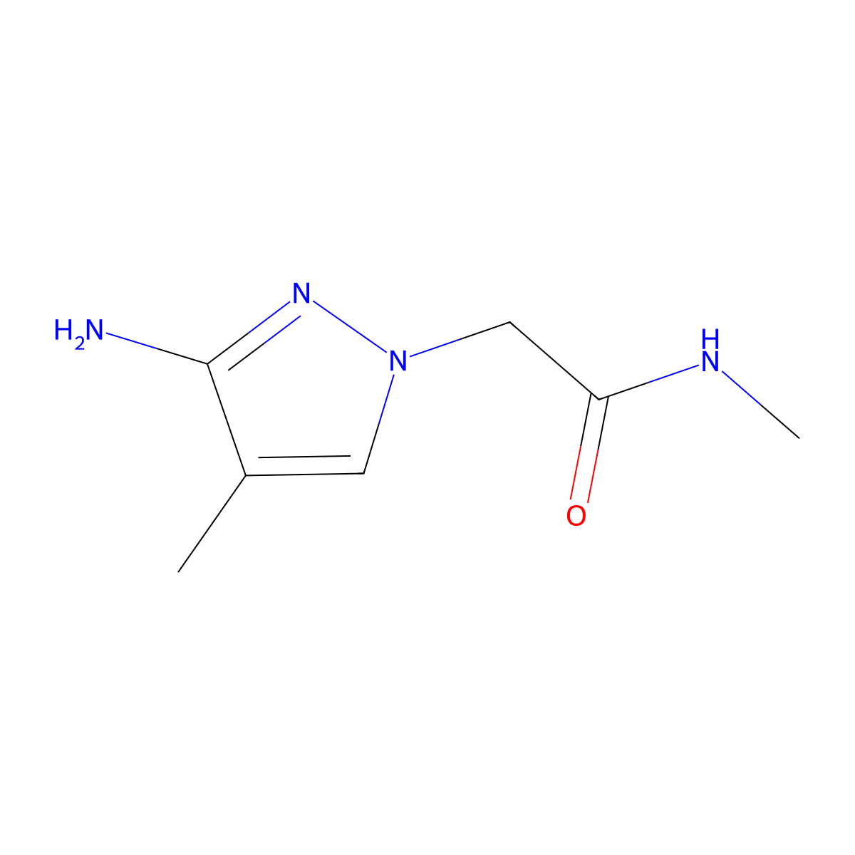 2-(3-Amino-4-methyl-1h-pyrazol-1-yl)-N-methylacetamide molecular structure, CAS 1344080-12-1