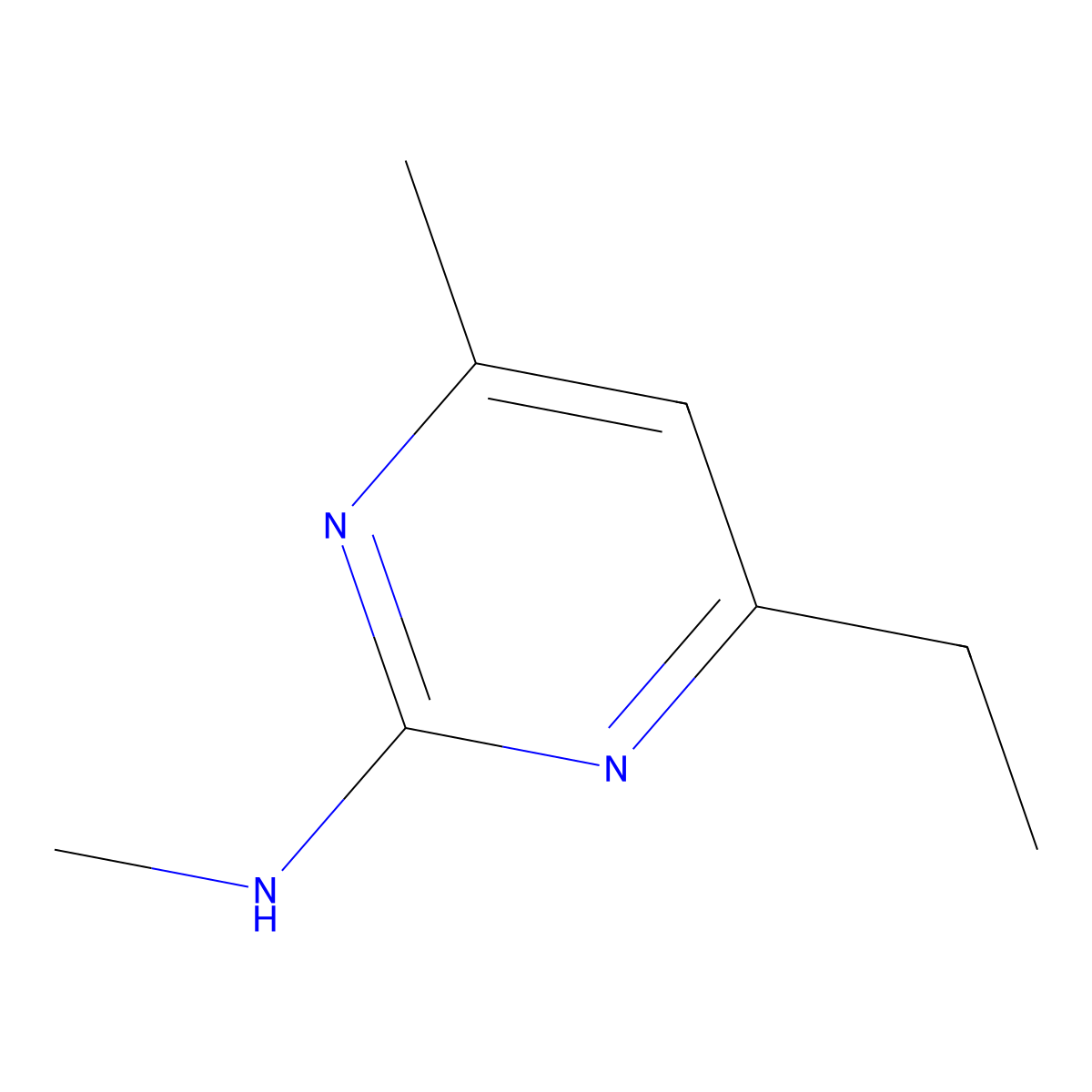 4-ethyl-N,6-dimethylpyrimidin-2-amine molecular structure, CAS 1344080-54-1